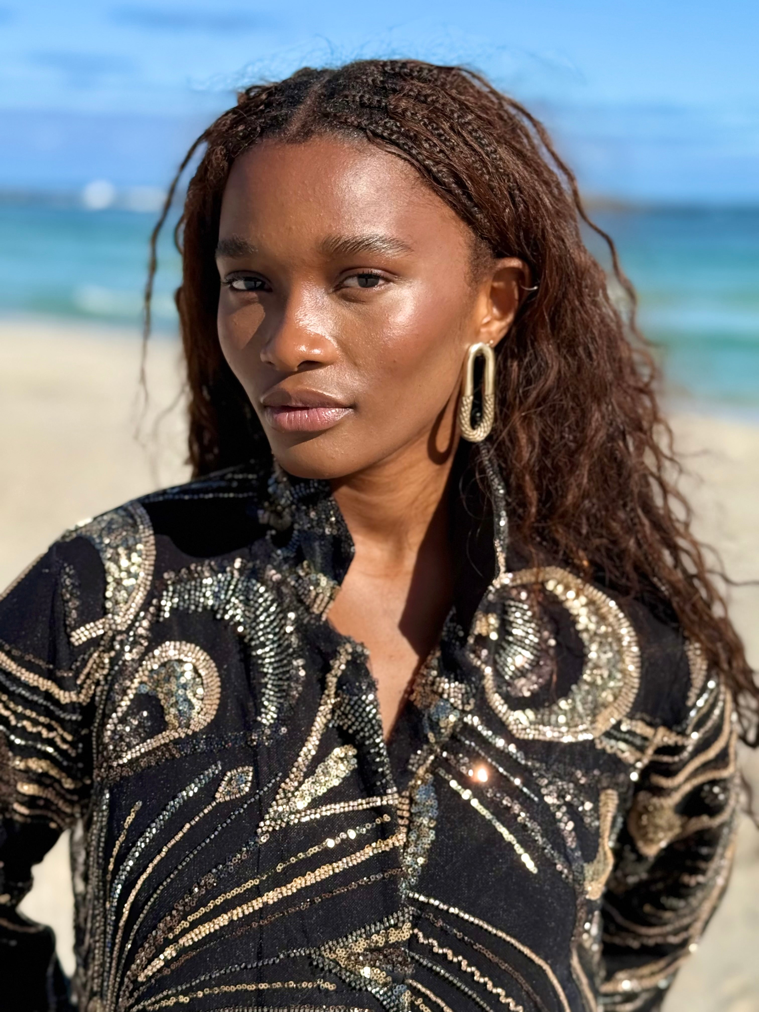 Zanzibar Midnight Kaftan (Ready to Ship)