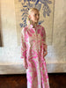 Load image into Gallery viewer, Pink Damask  Linen Kaftan