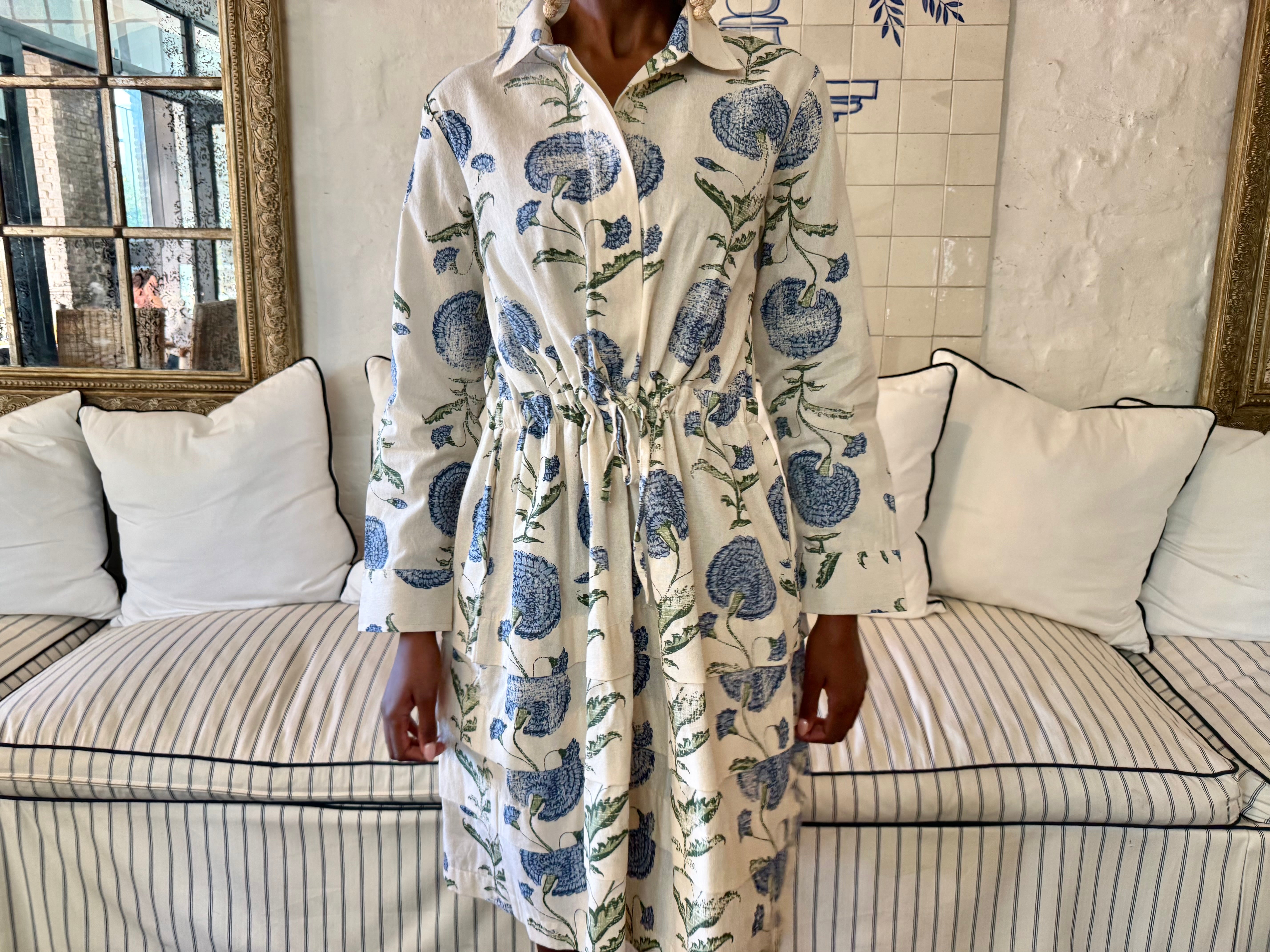 Valencia Dress In The Blue Poppy