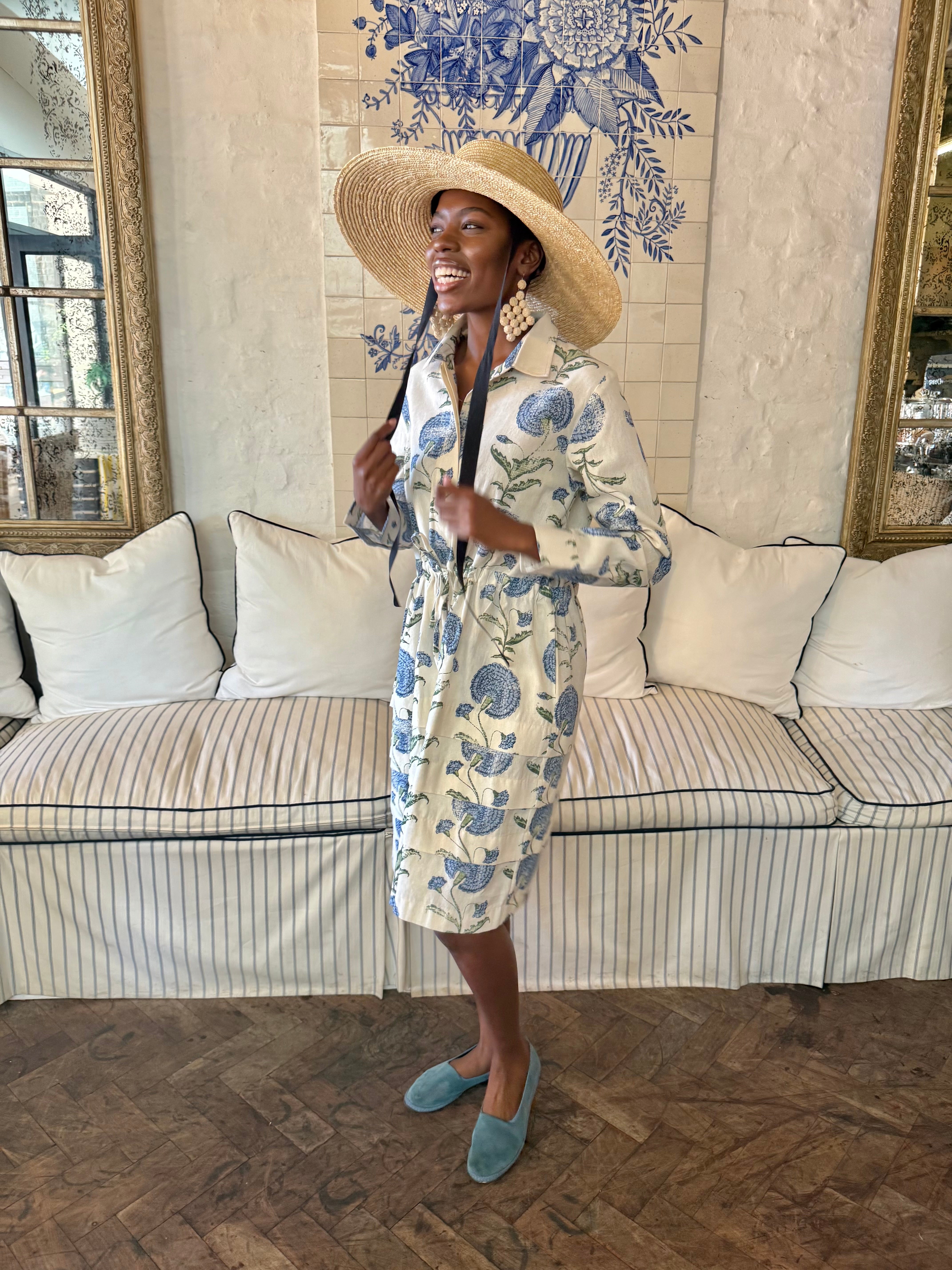 Valencia Dress In The Blue Poppy