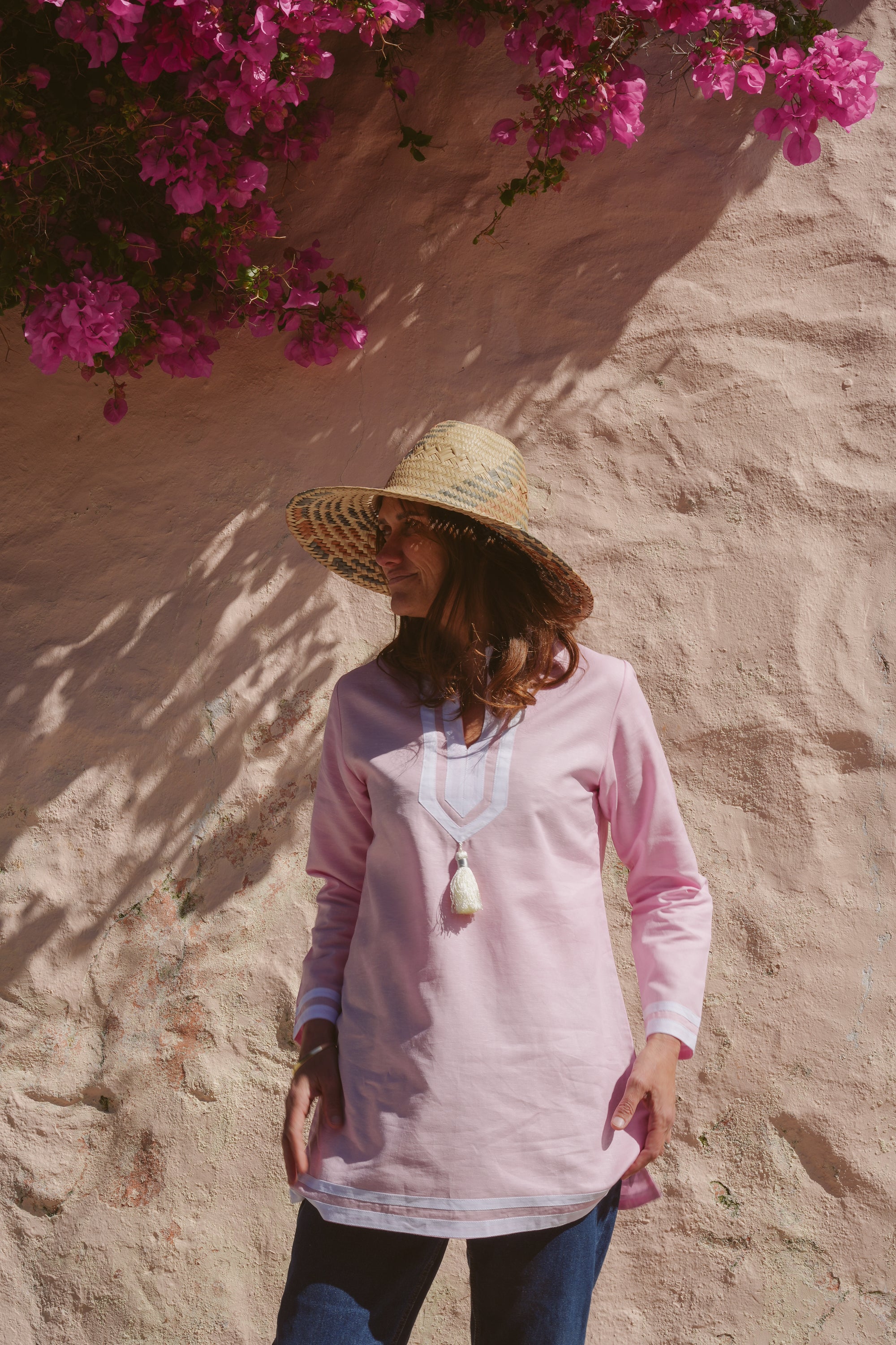 Kolkata Tunic Pink Kaftan