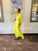 Yellow Linen Collar Kaftan