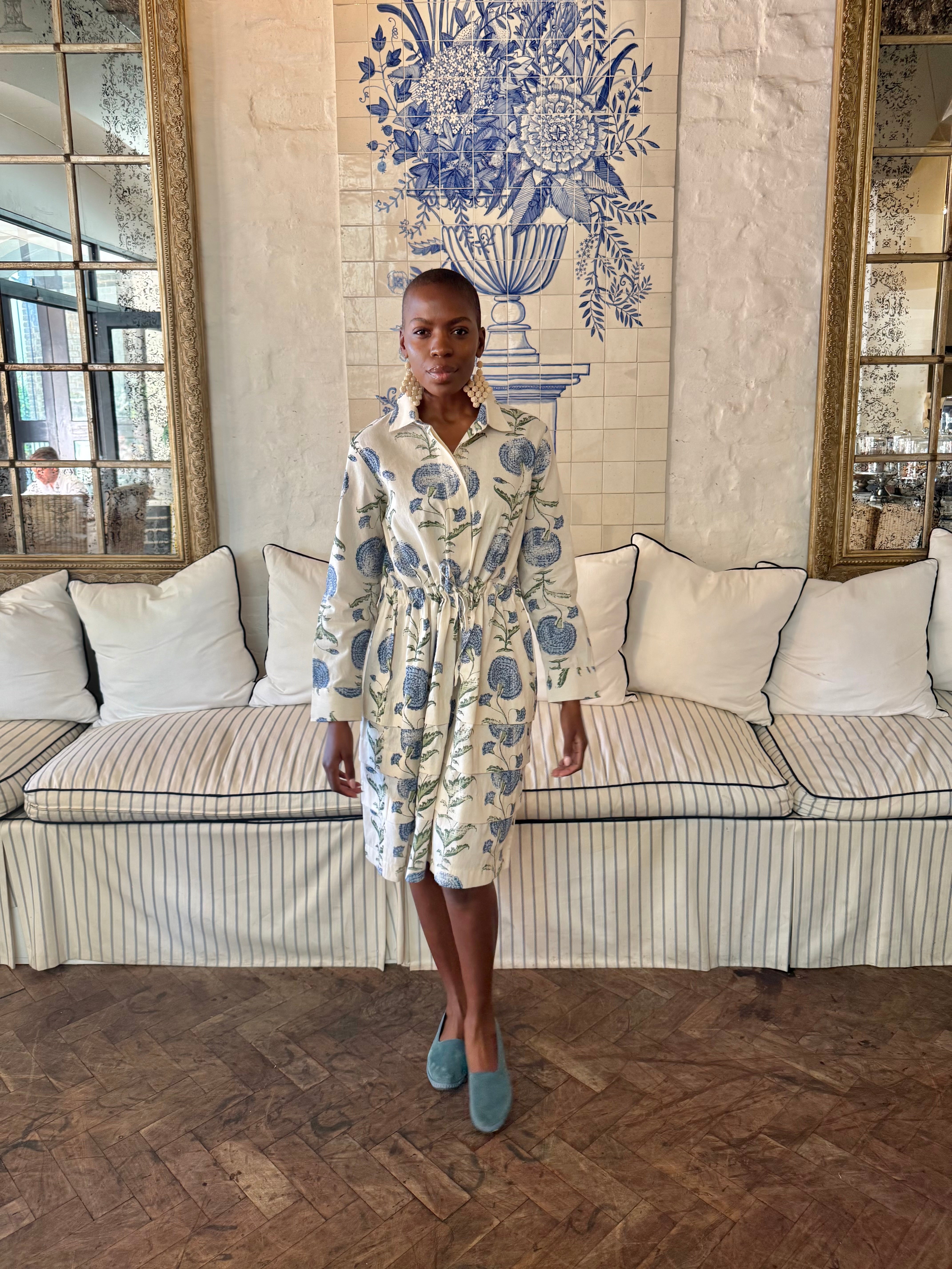 Valencia Dress In The Blue Poppy