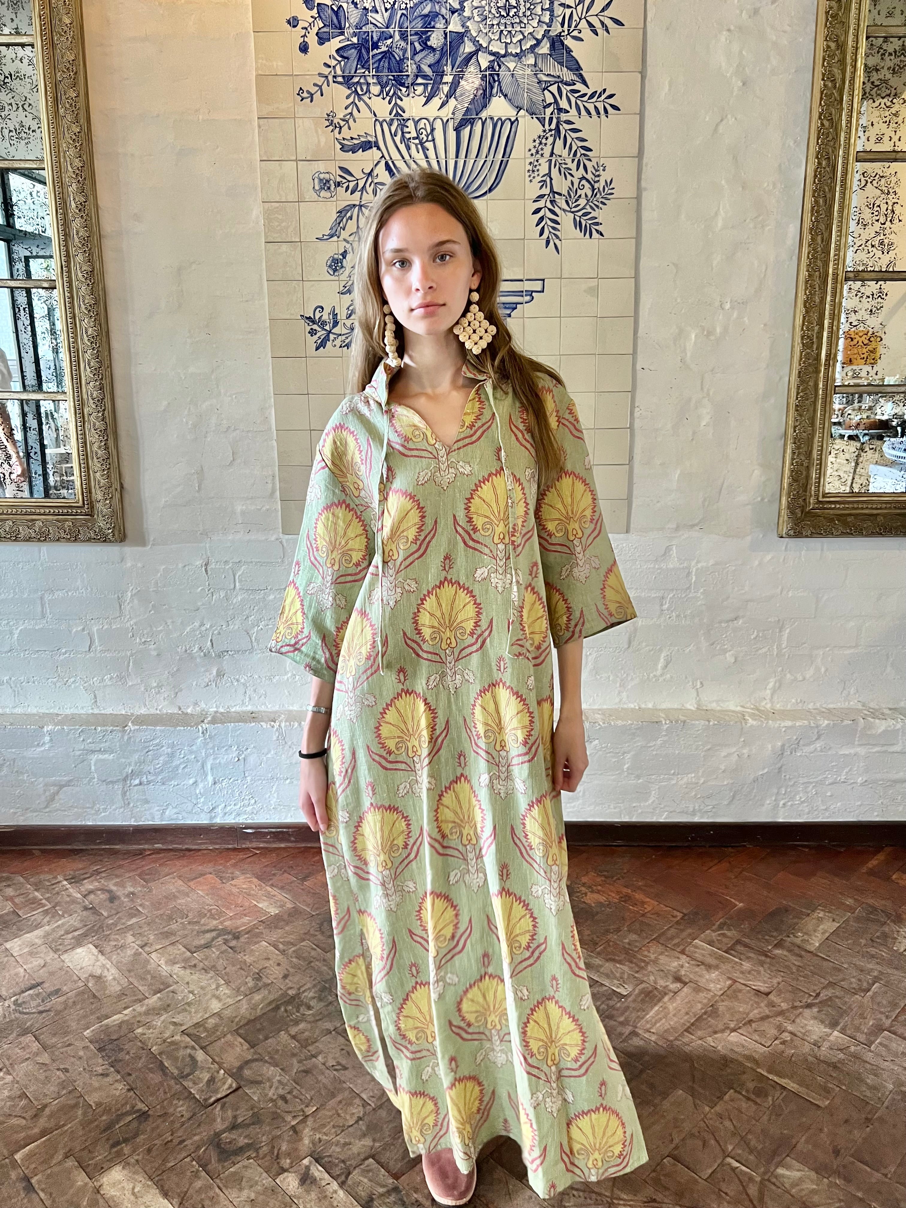 Constantinople Linen Kaftan Multi