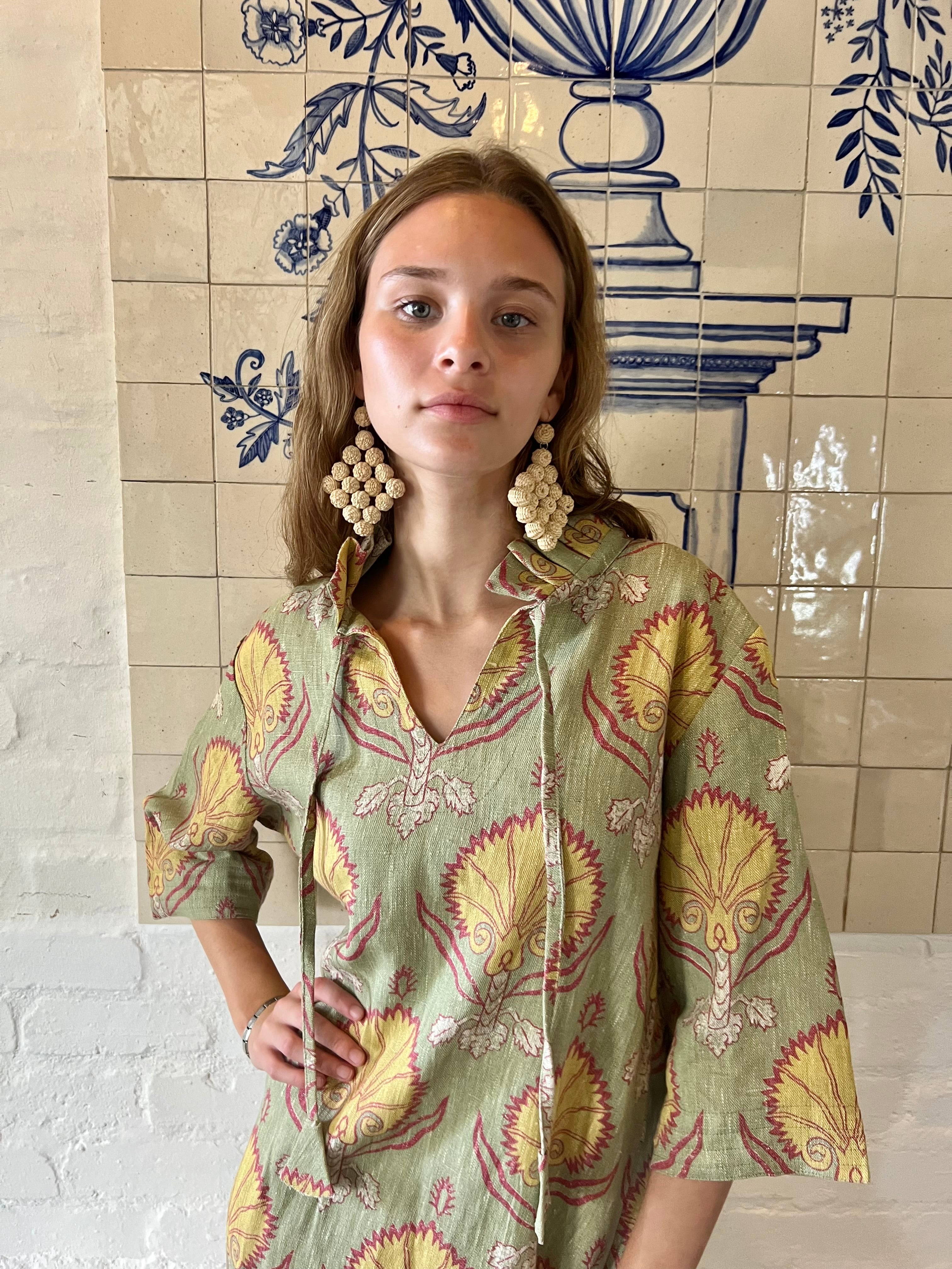 Constantinople Linen Kaftan Multi