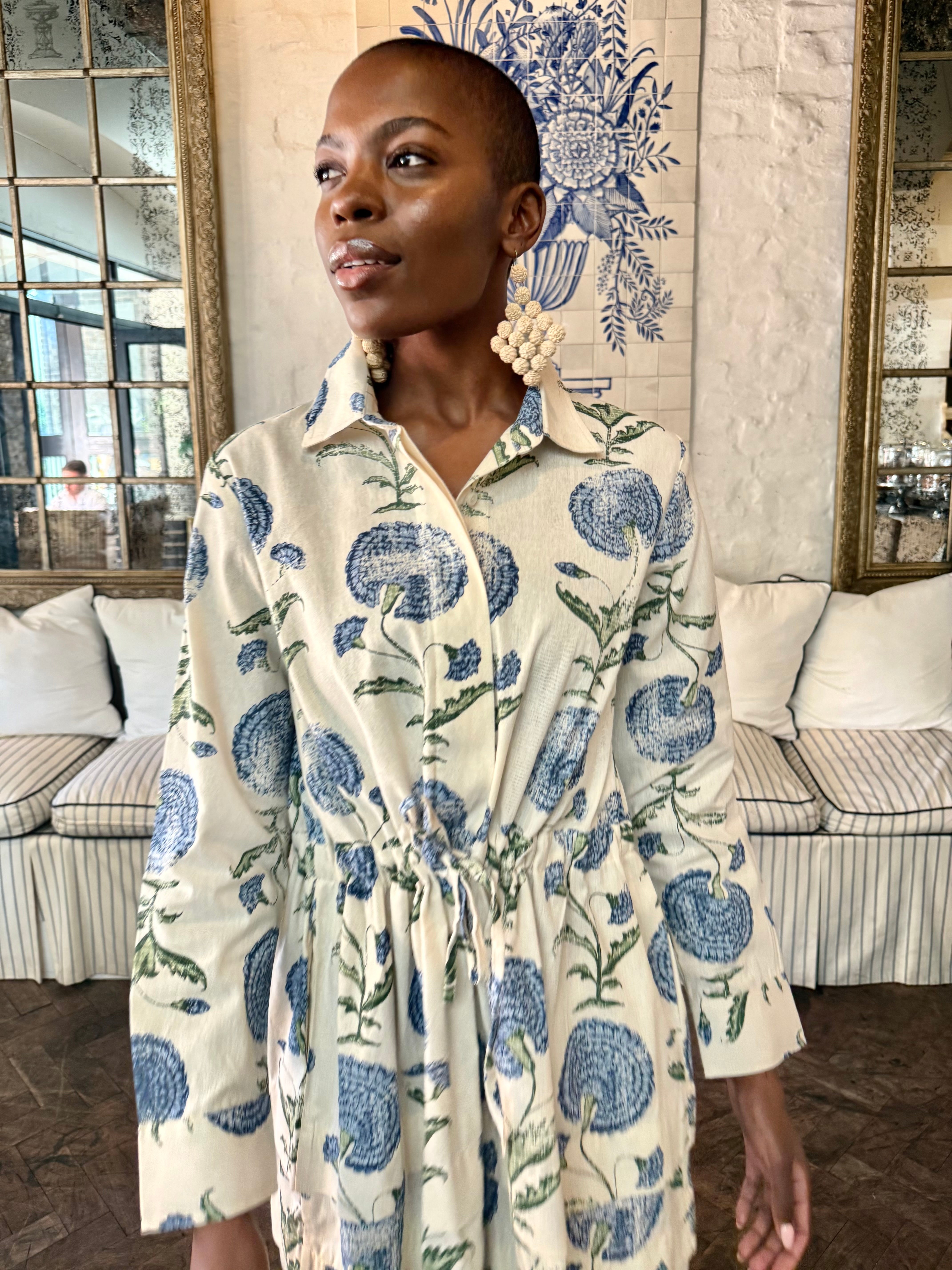 Valencia Dress In The Blue Poppy