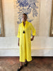 Yellow Linen Collar Kaftan