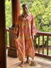 Coral ikat Kaftan