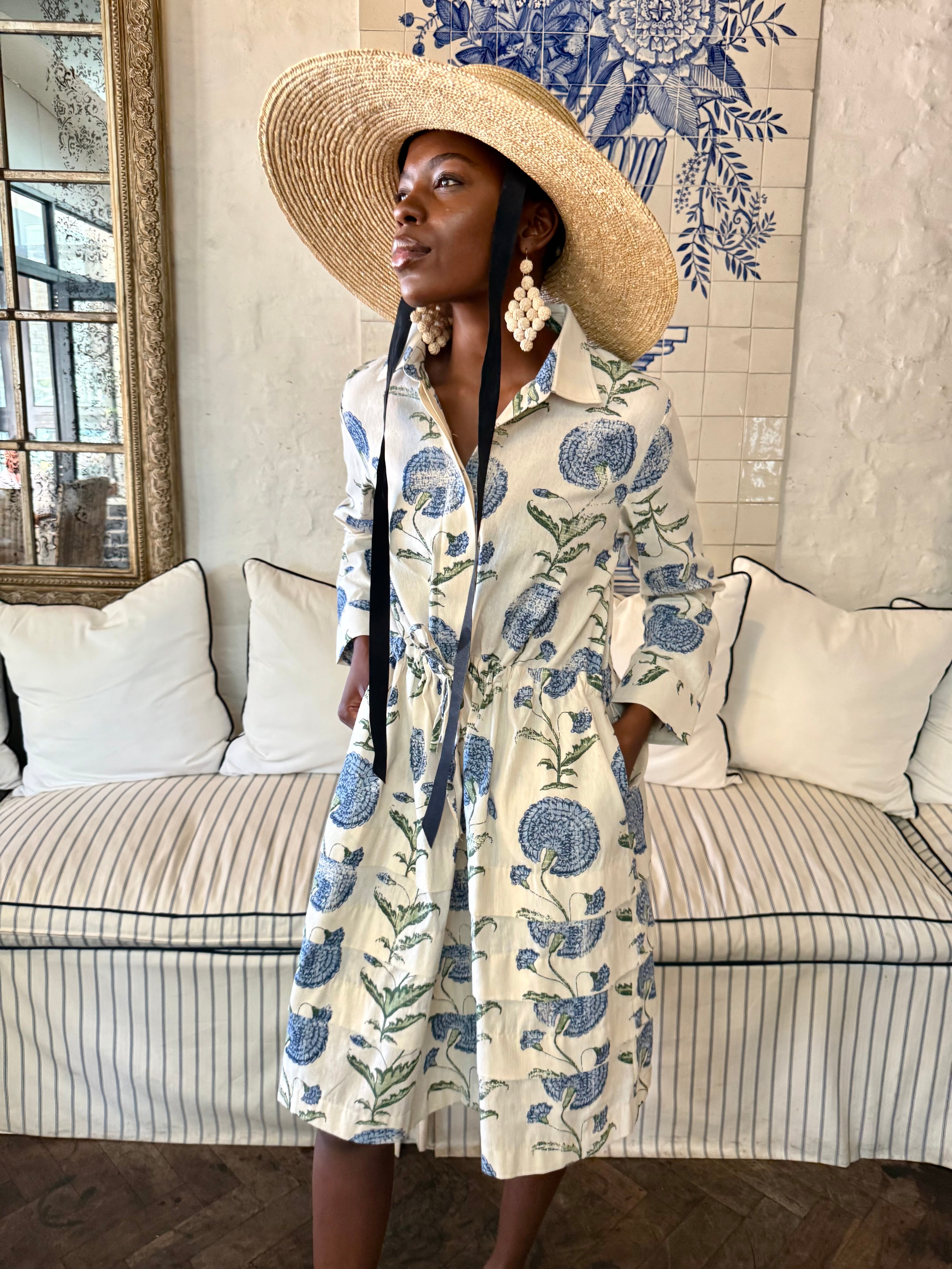 Valencia Dress In The Blue Poppy