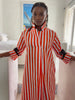 Orange Stripe kaftan