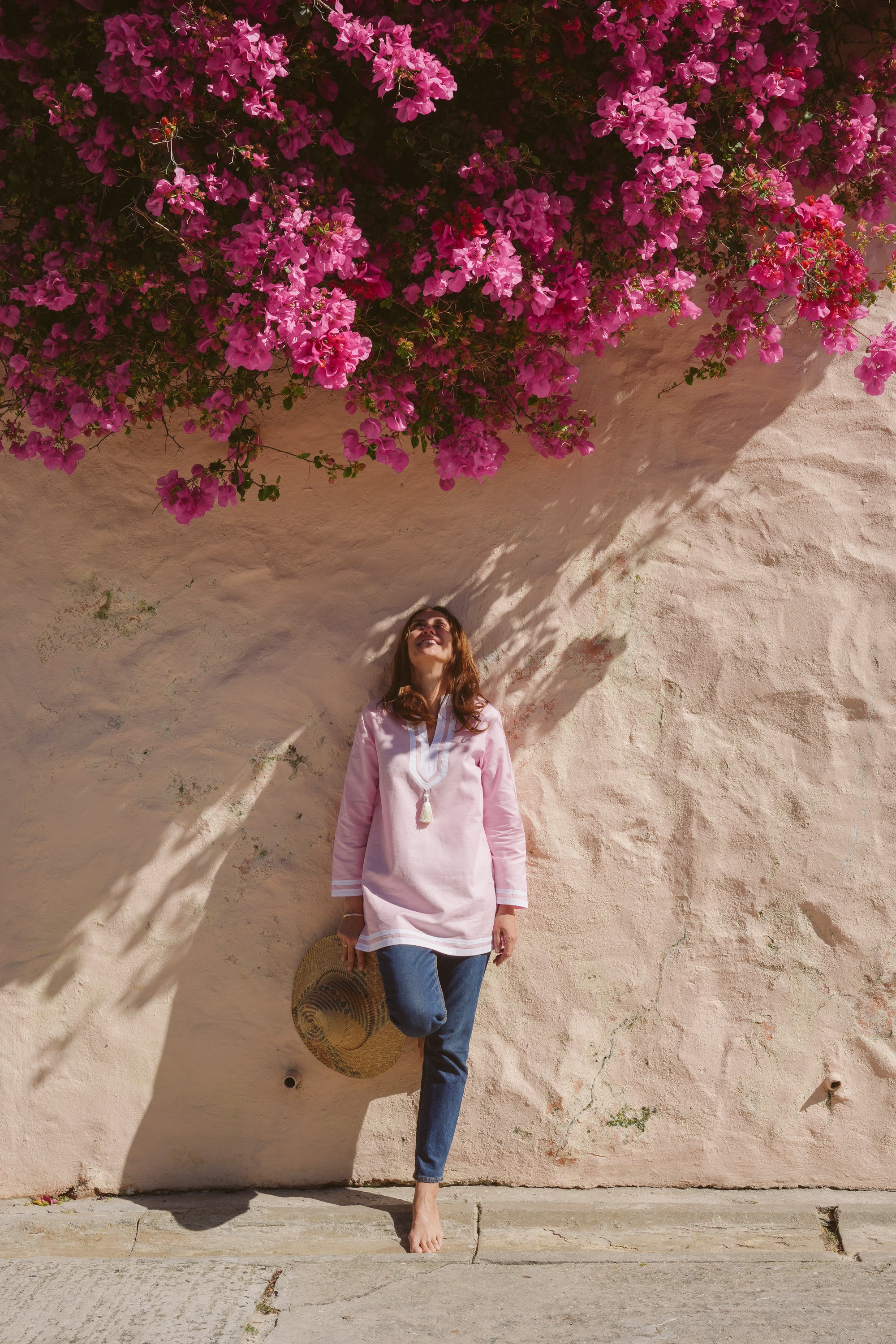 Kolkata Tunic Pink Kaftan