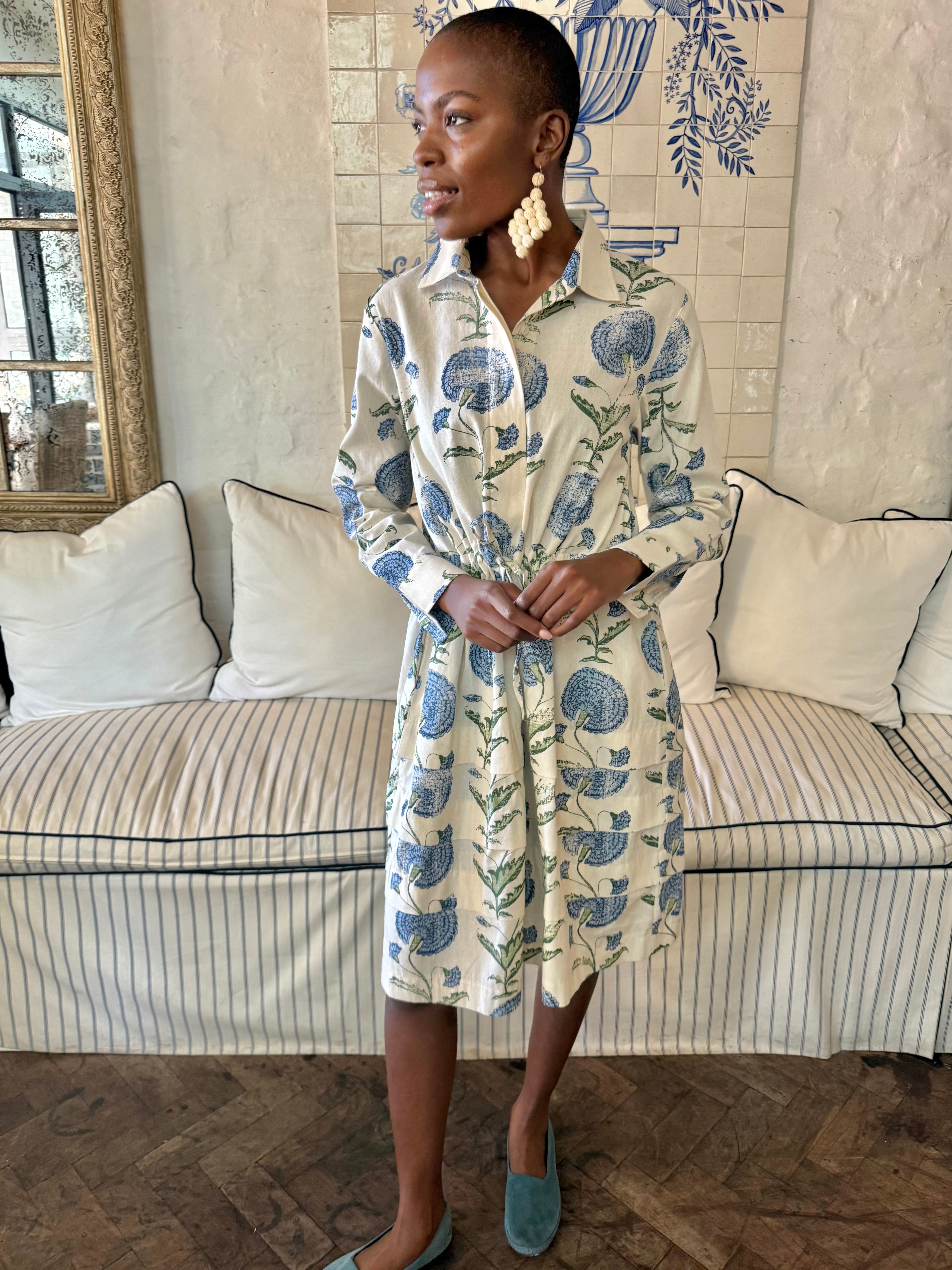 Valencia Dress In The Blue Poppy