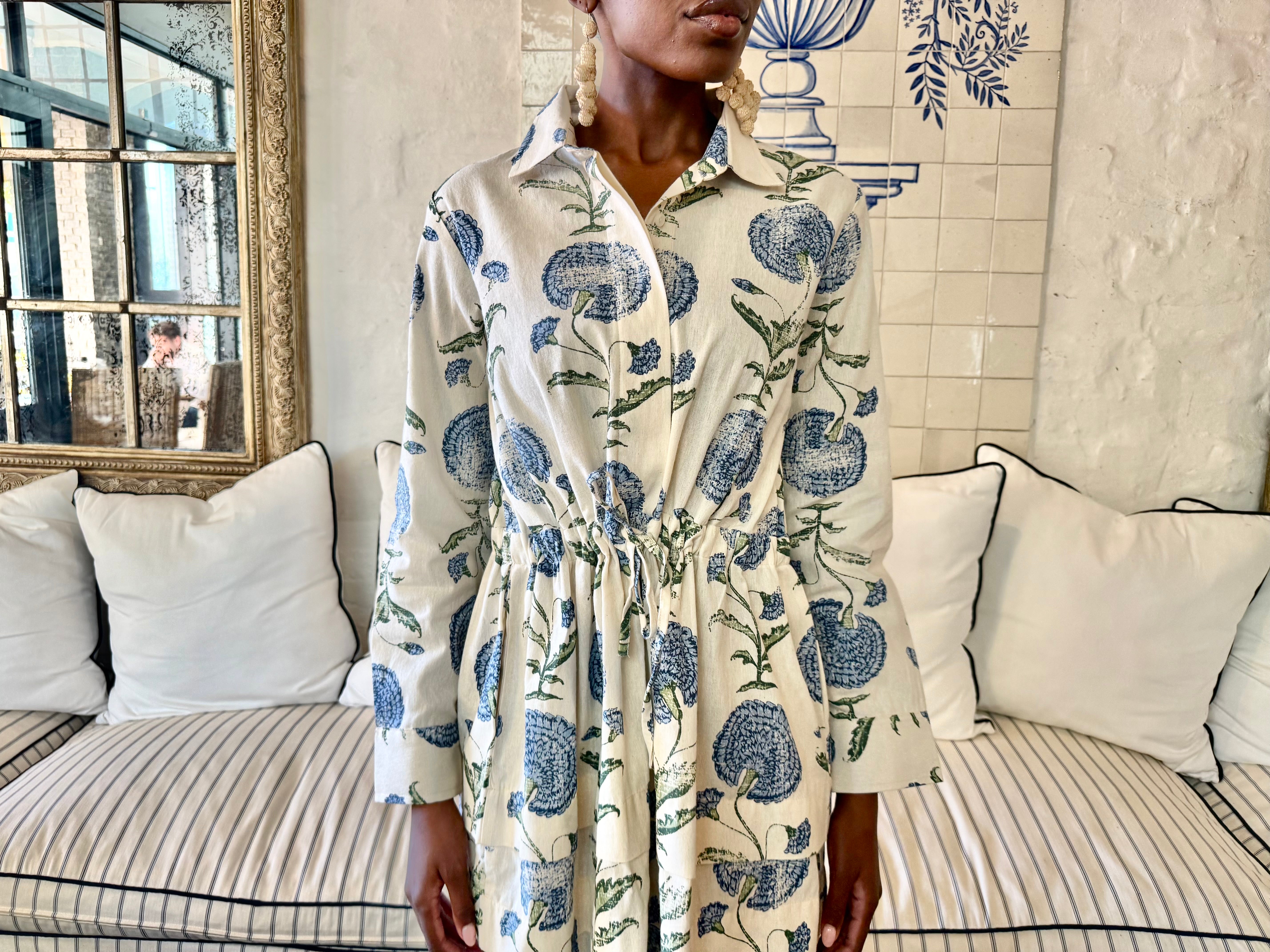 Valencia Dress In The Blue Poppy