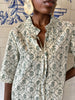 Lattice Flower Cotton Kaftan