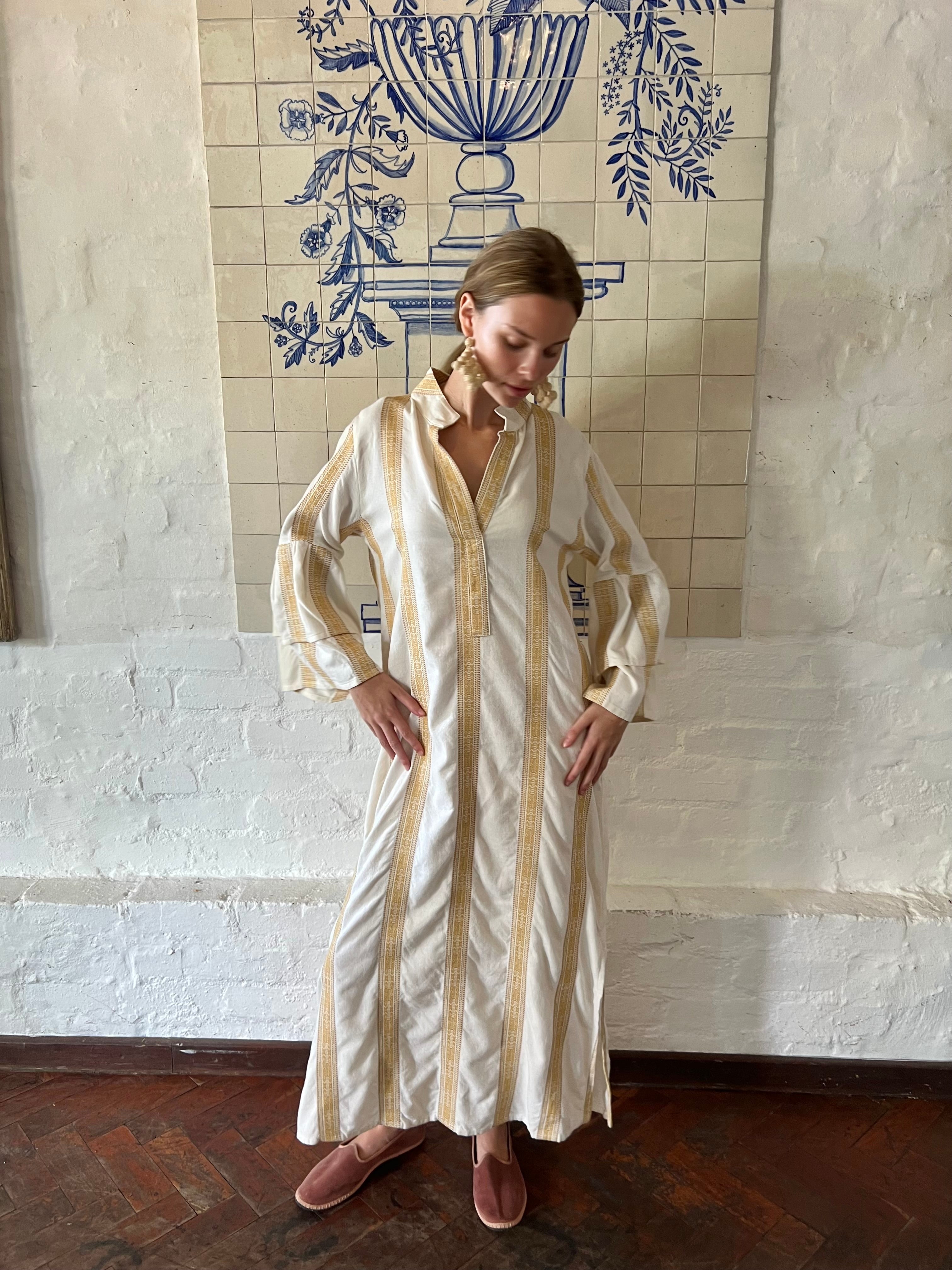 Soleil Striped Kaftan