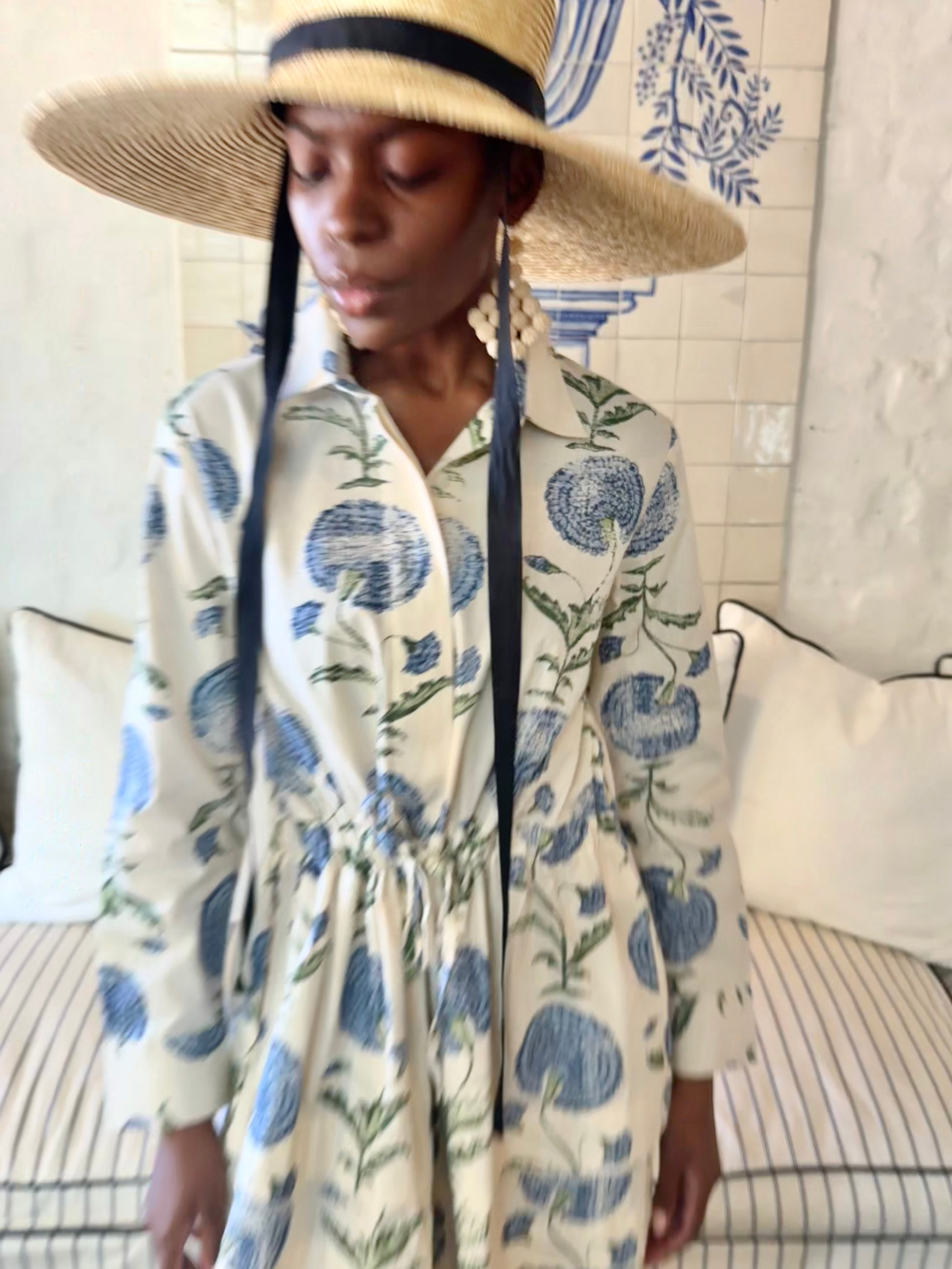 Valencia Dress In The Blue Poppy