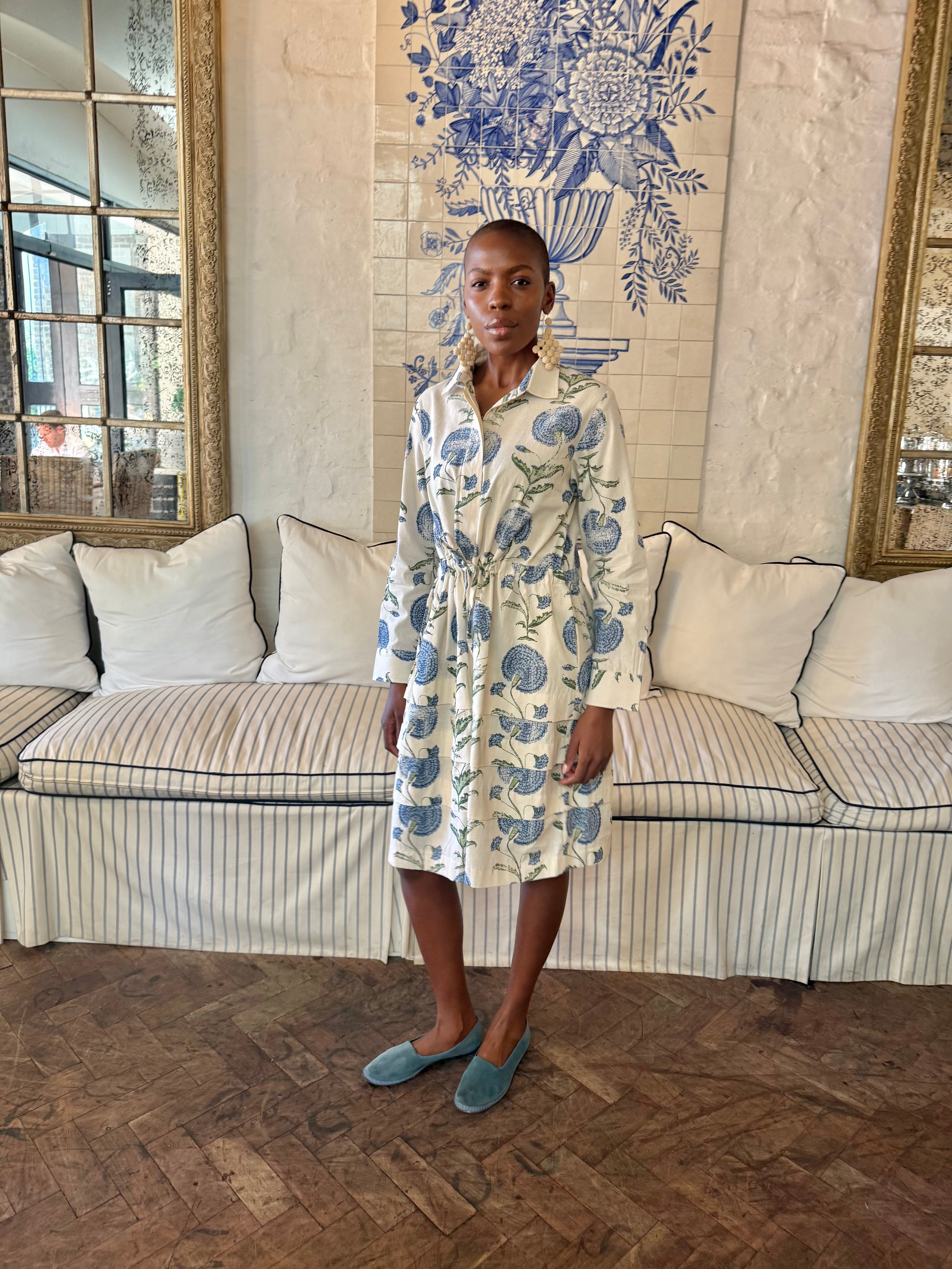 Valencia Dress In The Blue Poppy