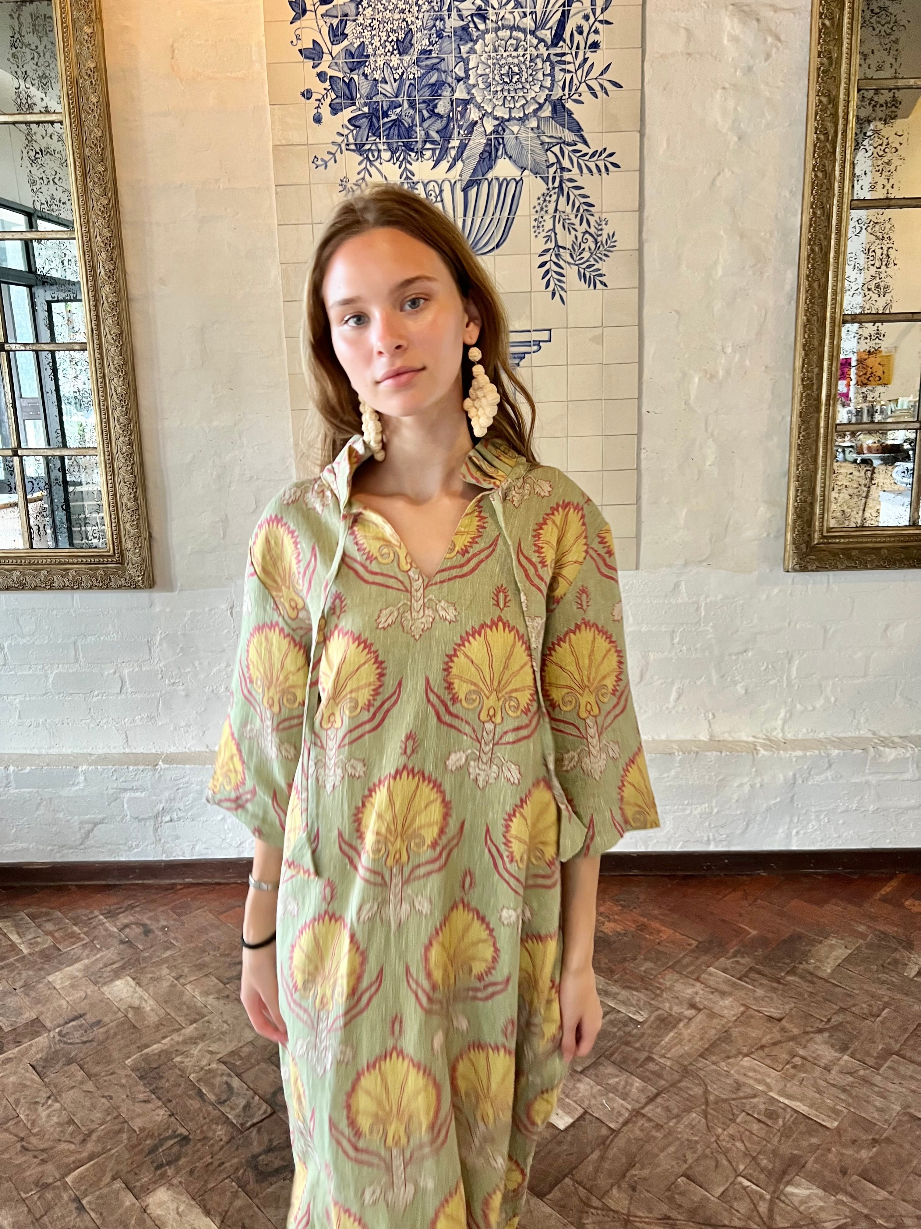 Constantinople Linen Kaftan Multi