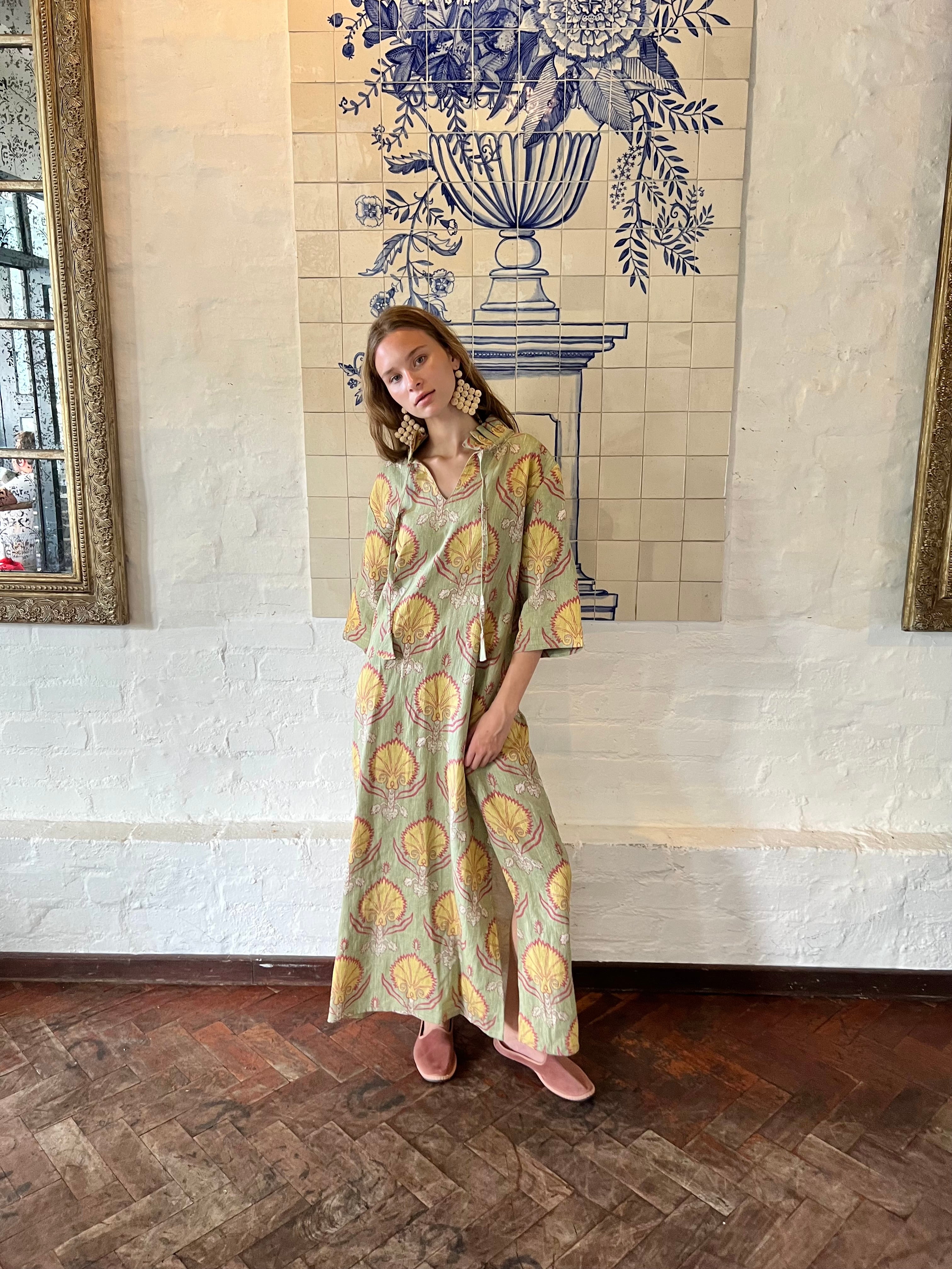 Constantinople Linen Kaftan Multi