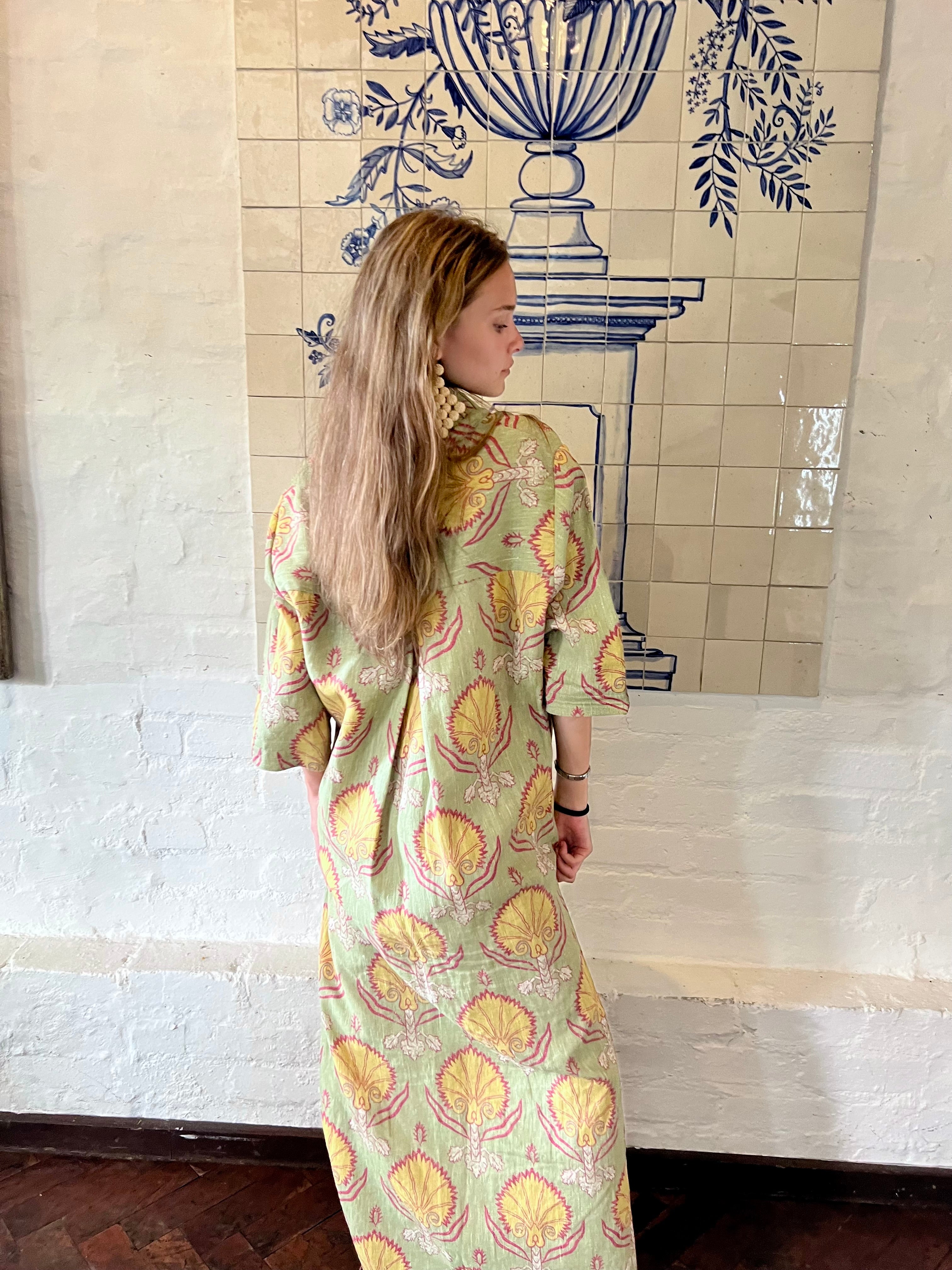 Constantinople Linen Kaftan Multi