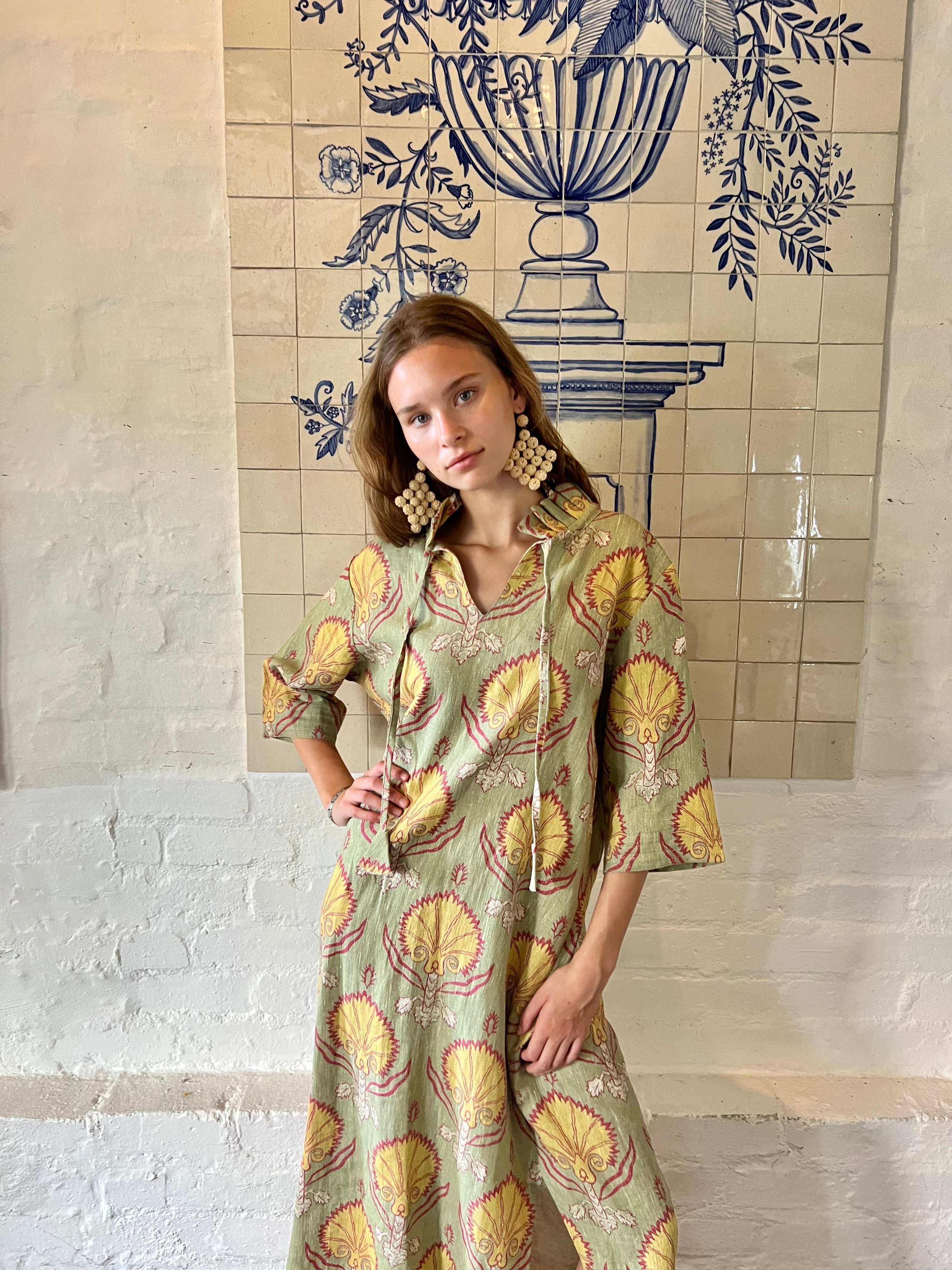 Constantinople Linen Kaftan Multi