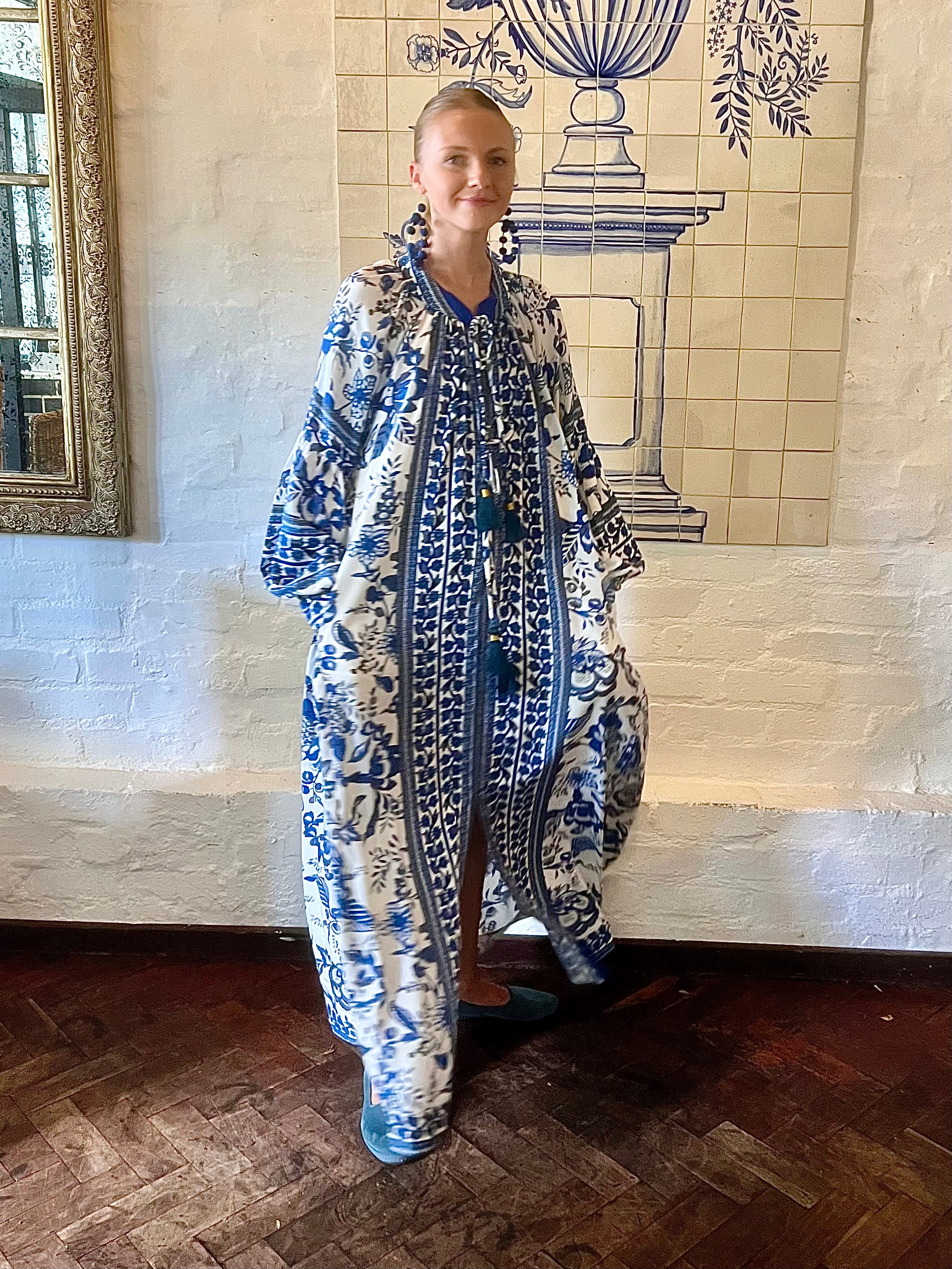 The Santorini Bloom Kaftan