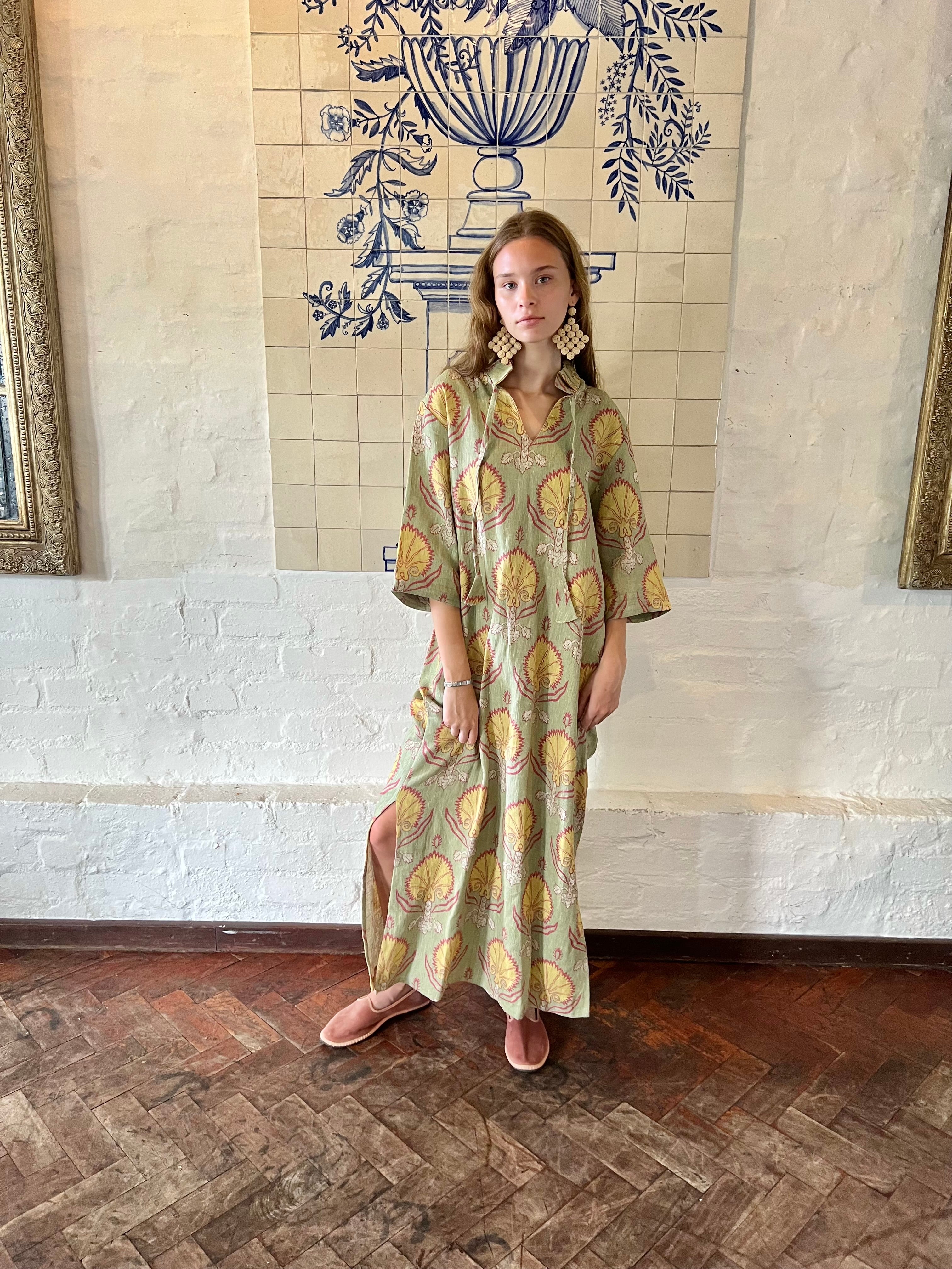 Constantinople Linen Kaftan Multi