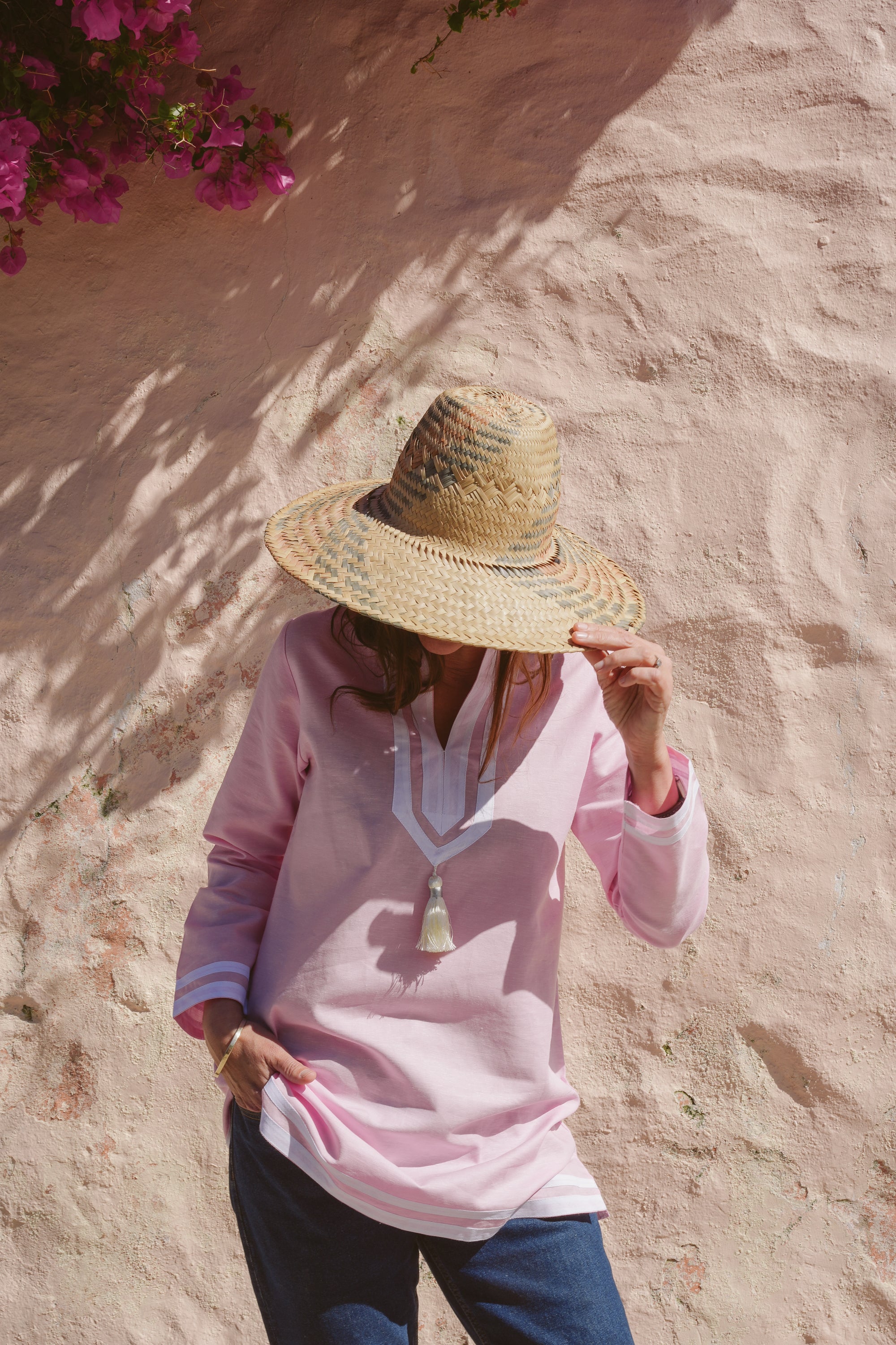 Kolkata Tunic Pink Kaftan