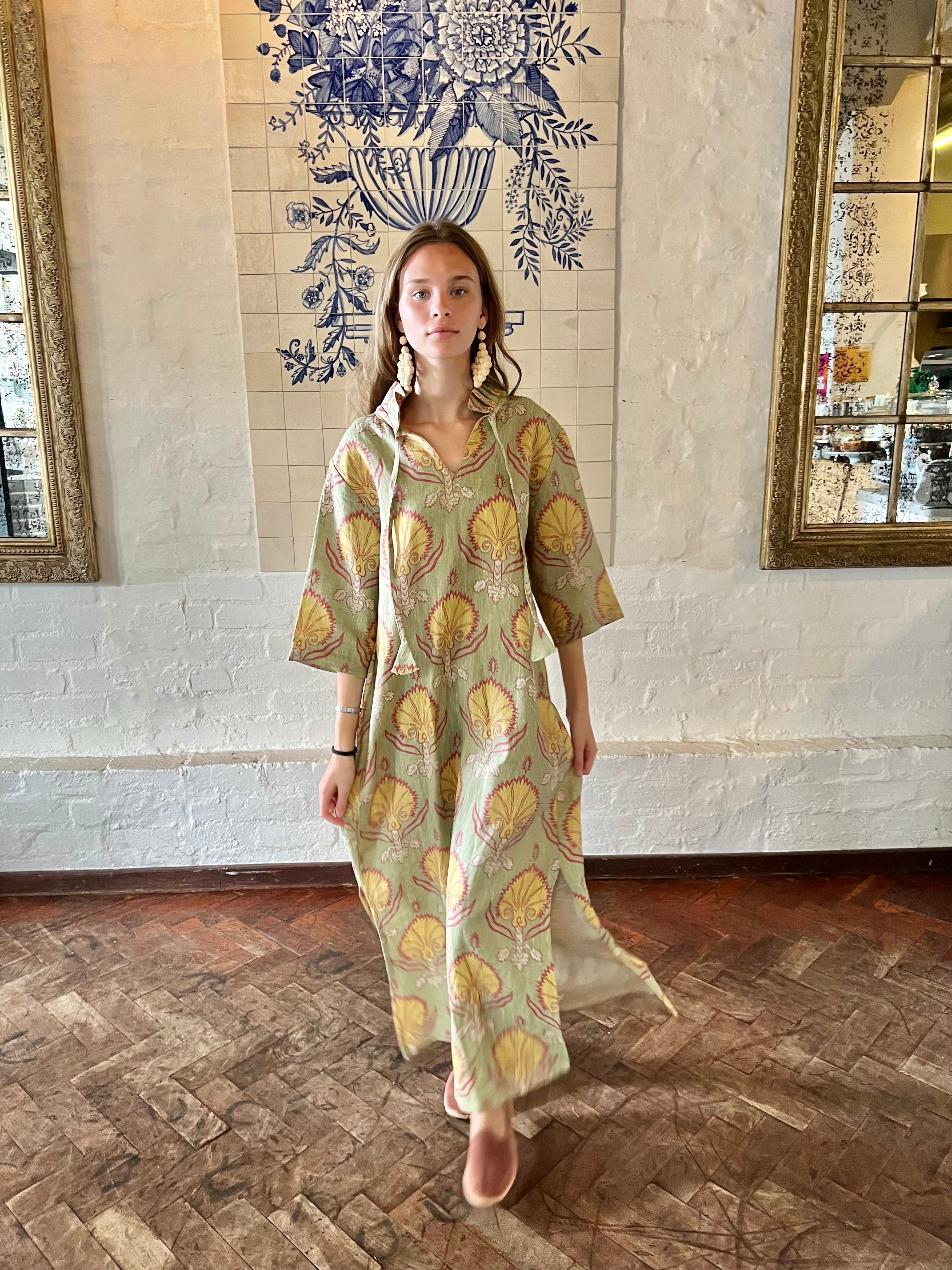 Constantinople Linen Kaftan Multi