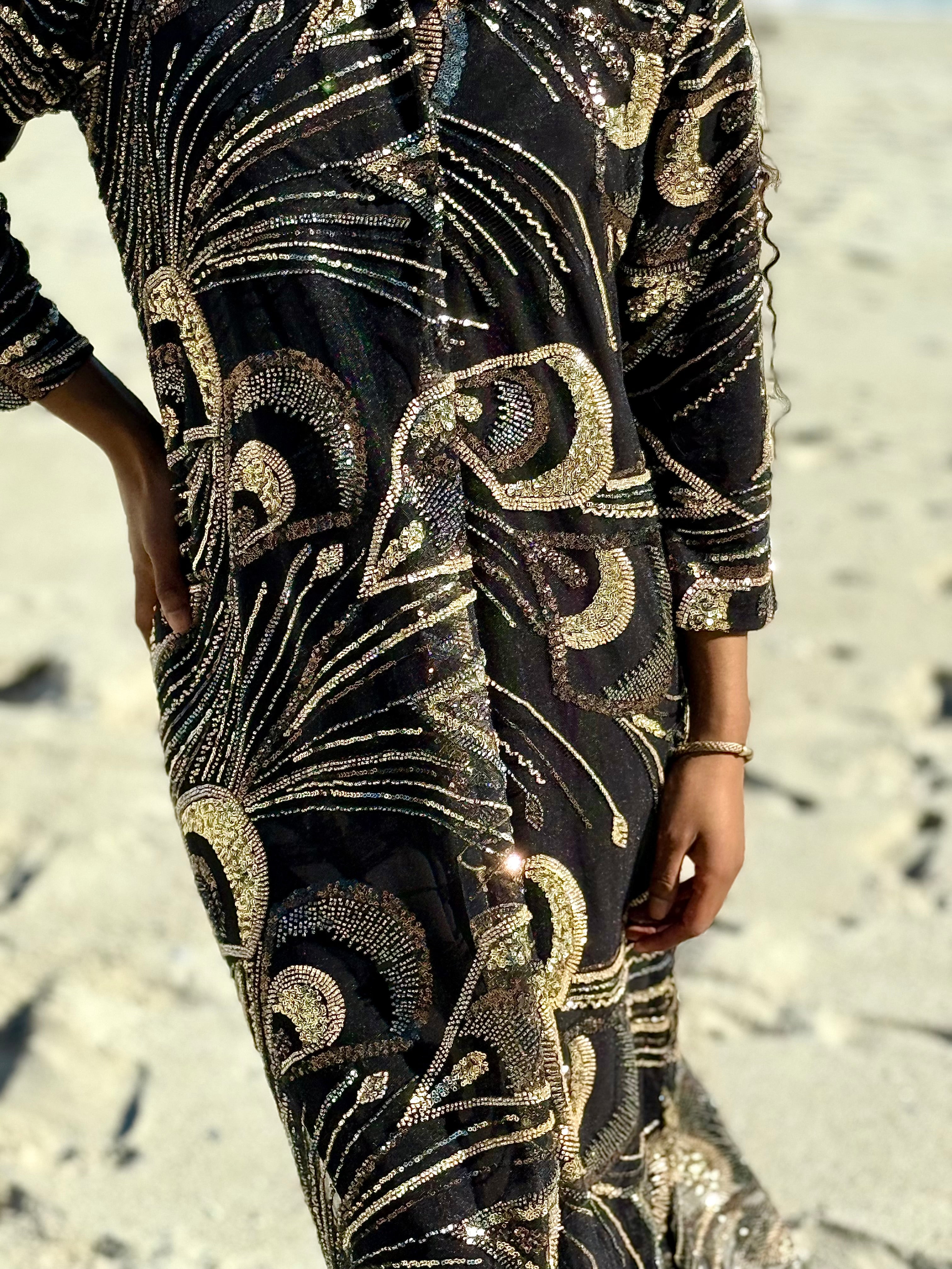 Zanzibar Midnight Kaftan (Ready to Ship)