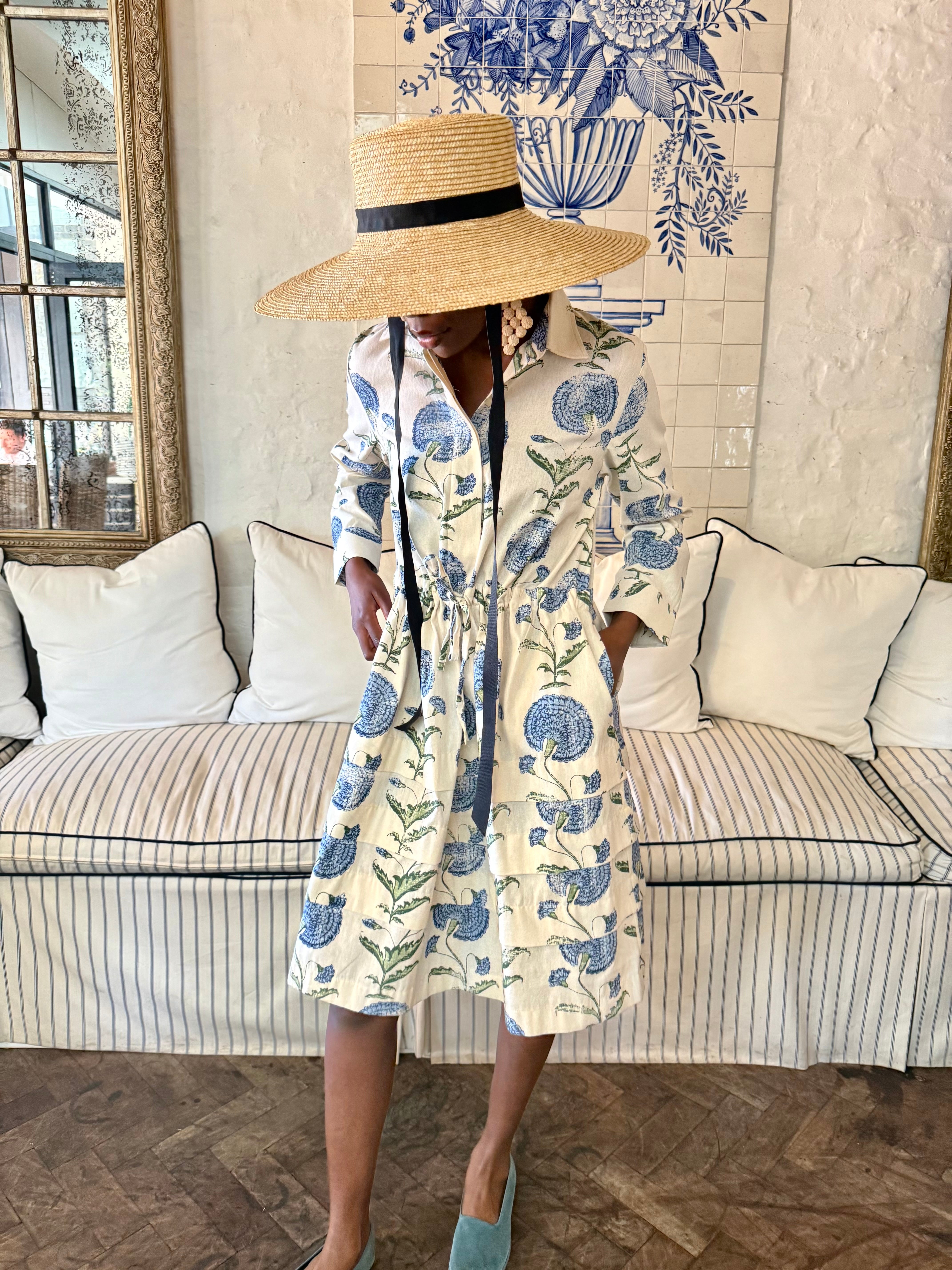 Valencia Dress In The Blue Poppy