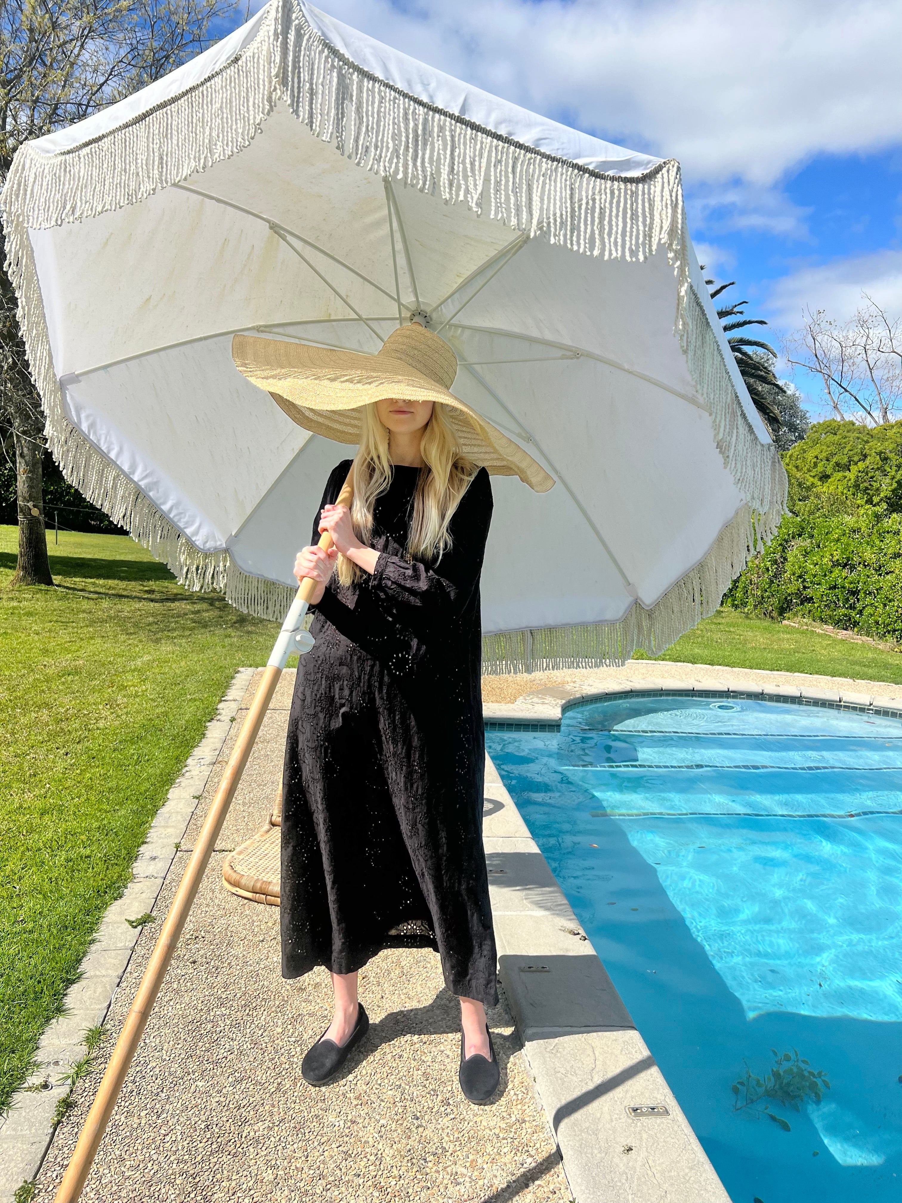 Black Cotton  Design Embroidered Kaftan
