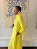 Yellow Linen Collar Kaftan