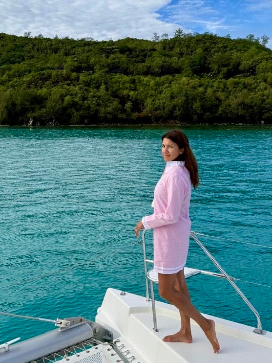 Kolkata Tunic Pink Kaftan