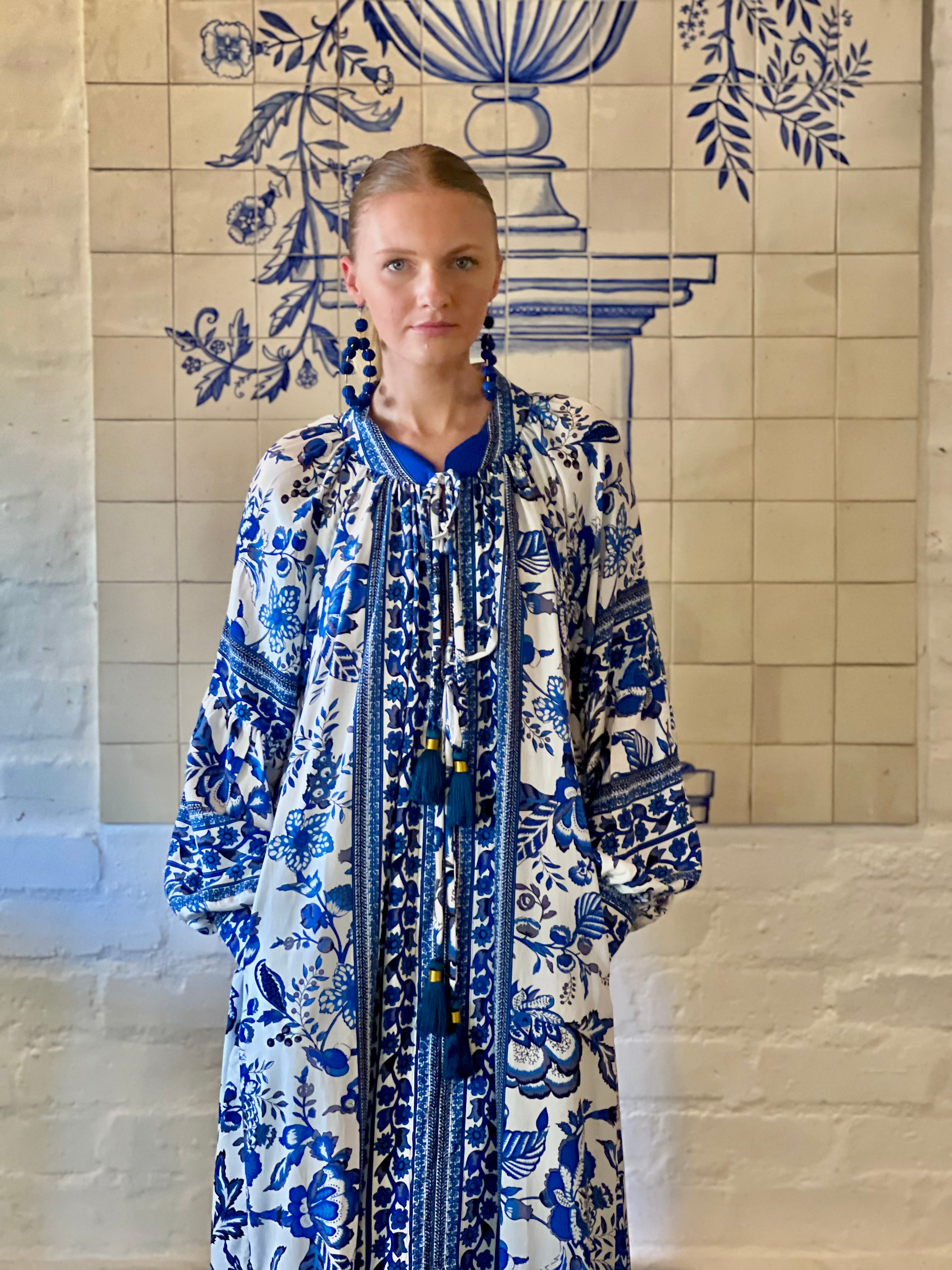 The Santorini Bloom Kaftan