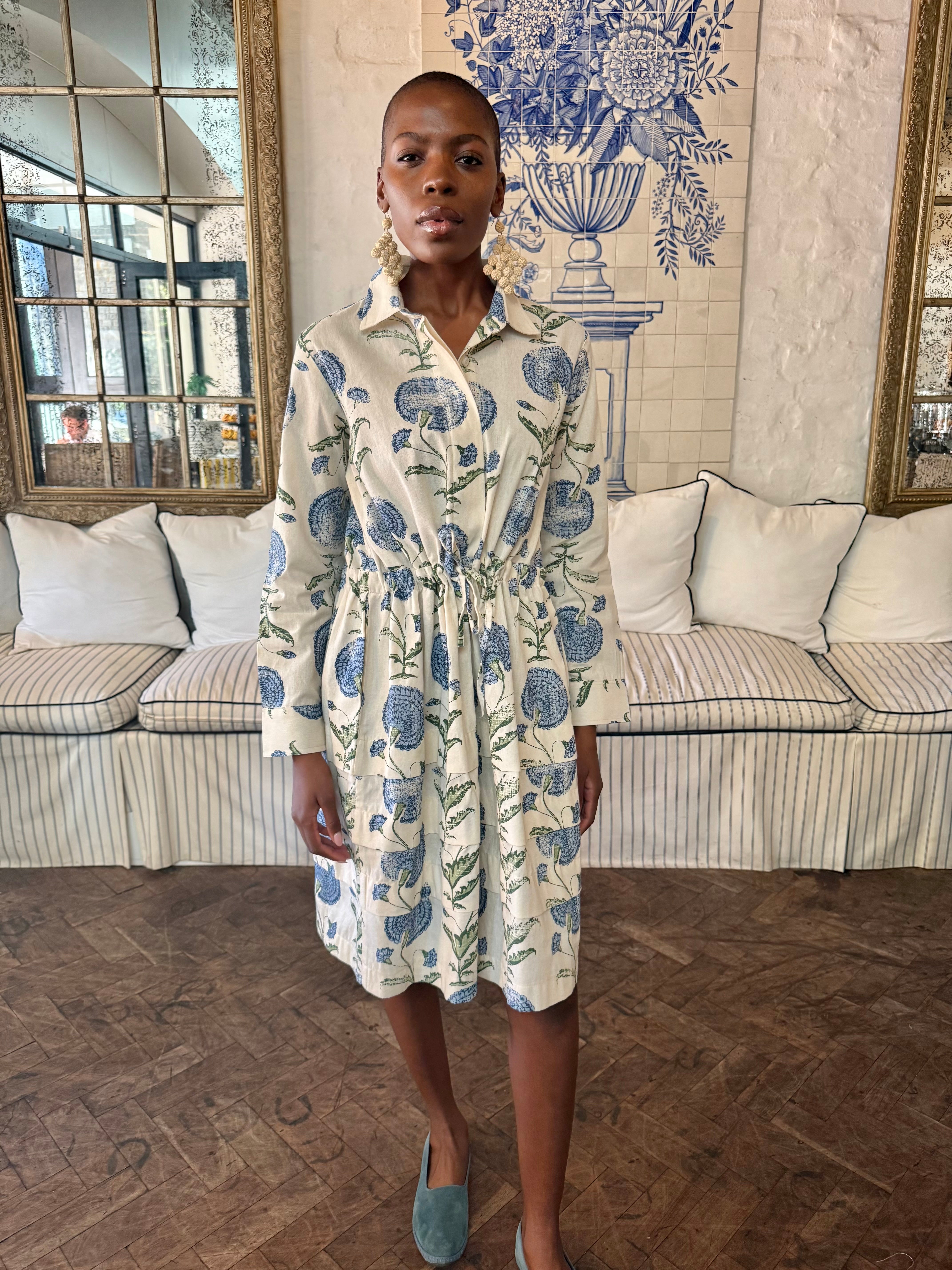 Valencia Dress In The Blue Poppy