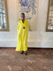 Yellow Linen Collar Kaftan