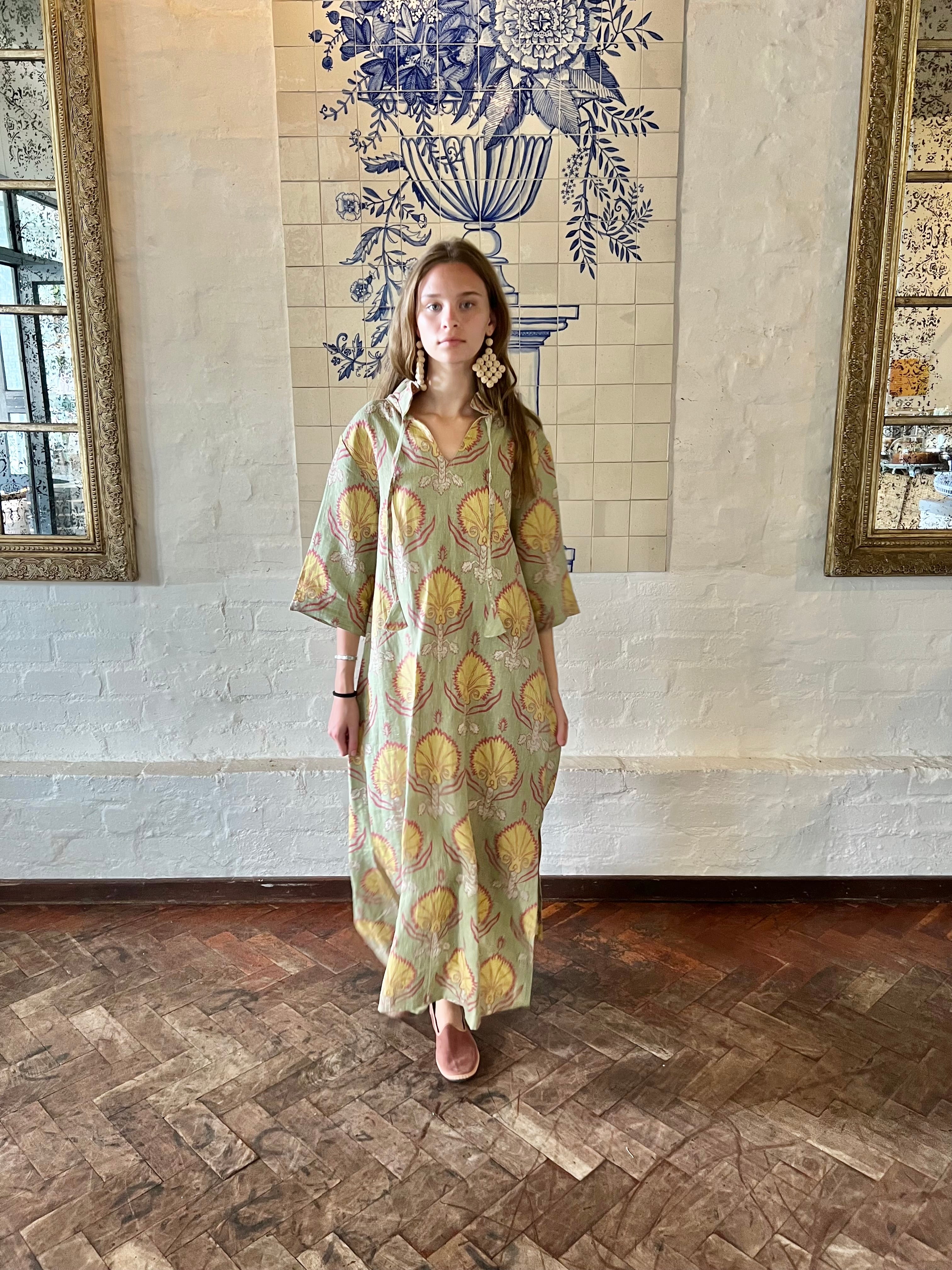 Constantinople Linen Kaftan Multi