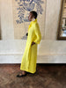 Yellow Linen Collar Kaftan