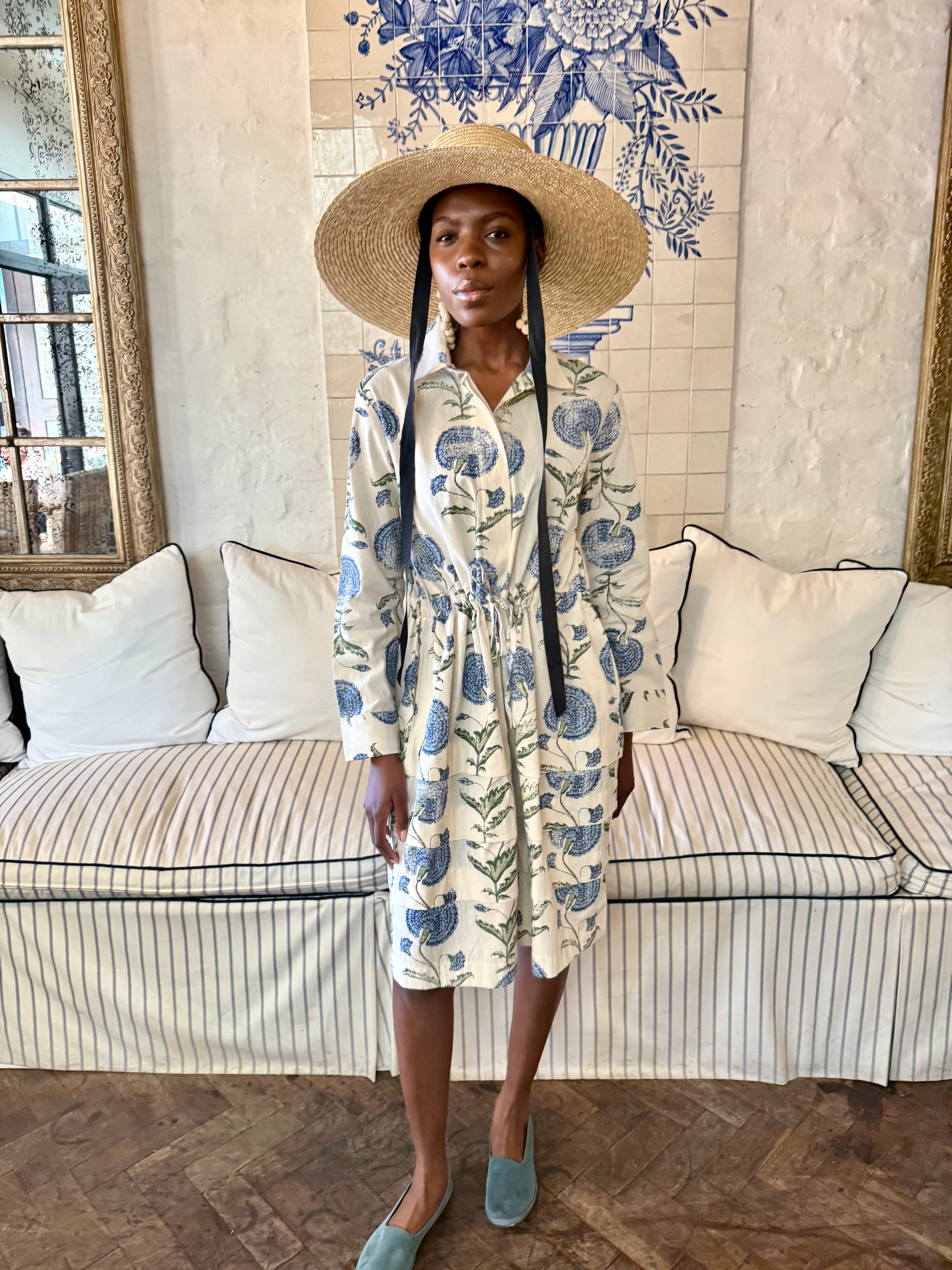 Valencia Dress In The Blue Poppy