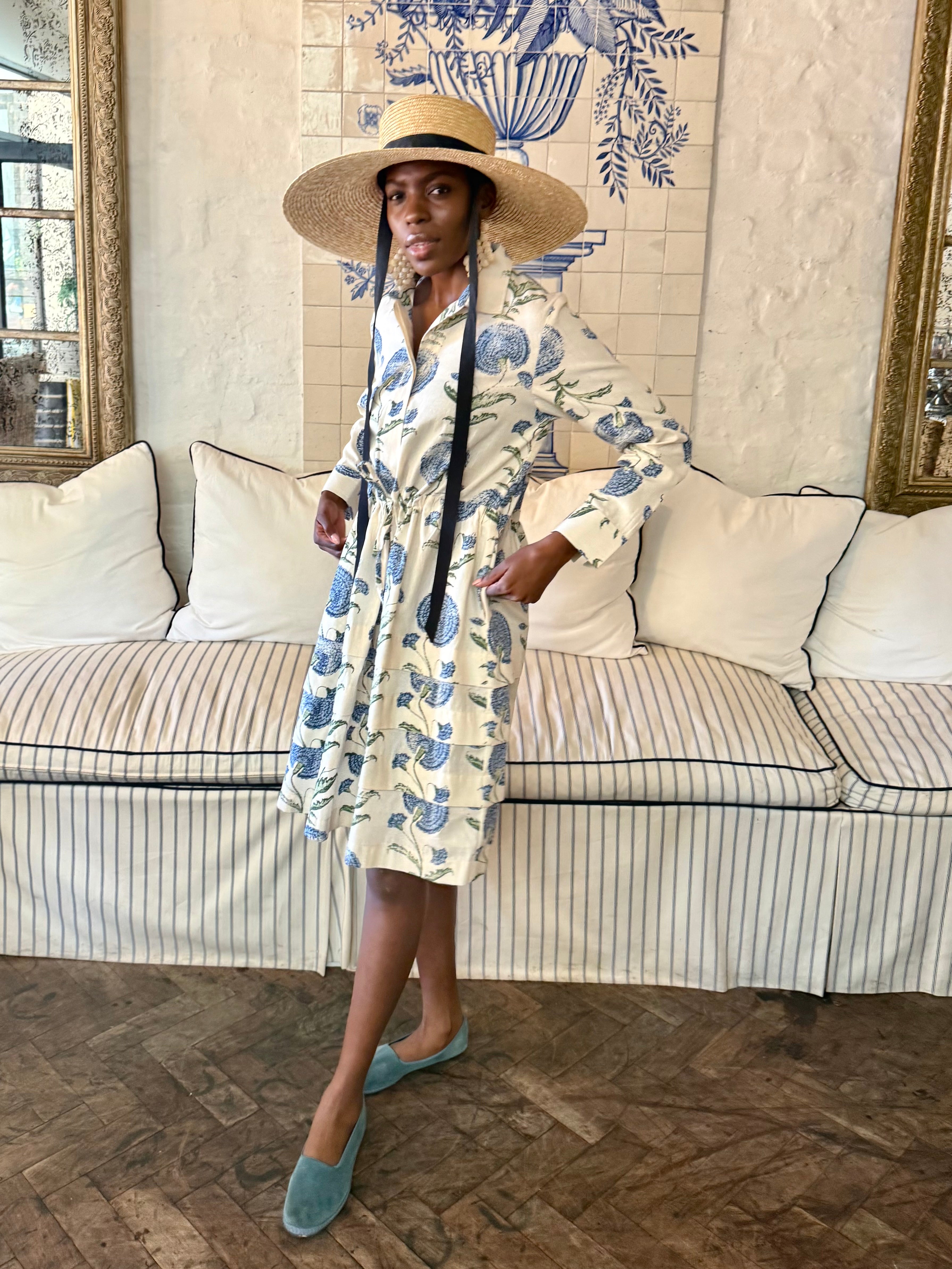 Valencia Dress In The Blue Poppy