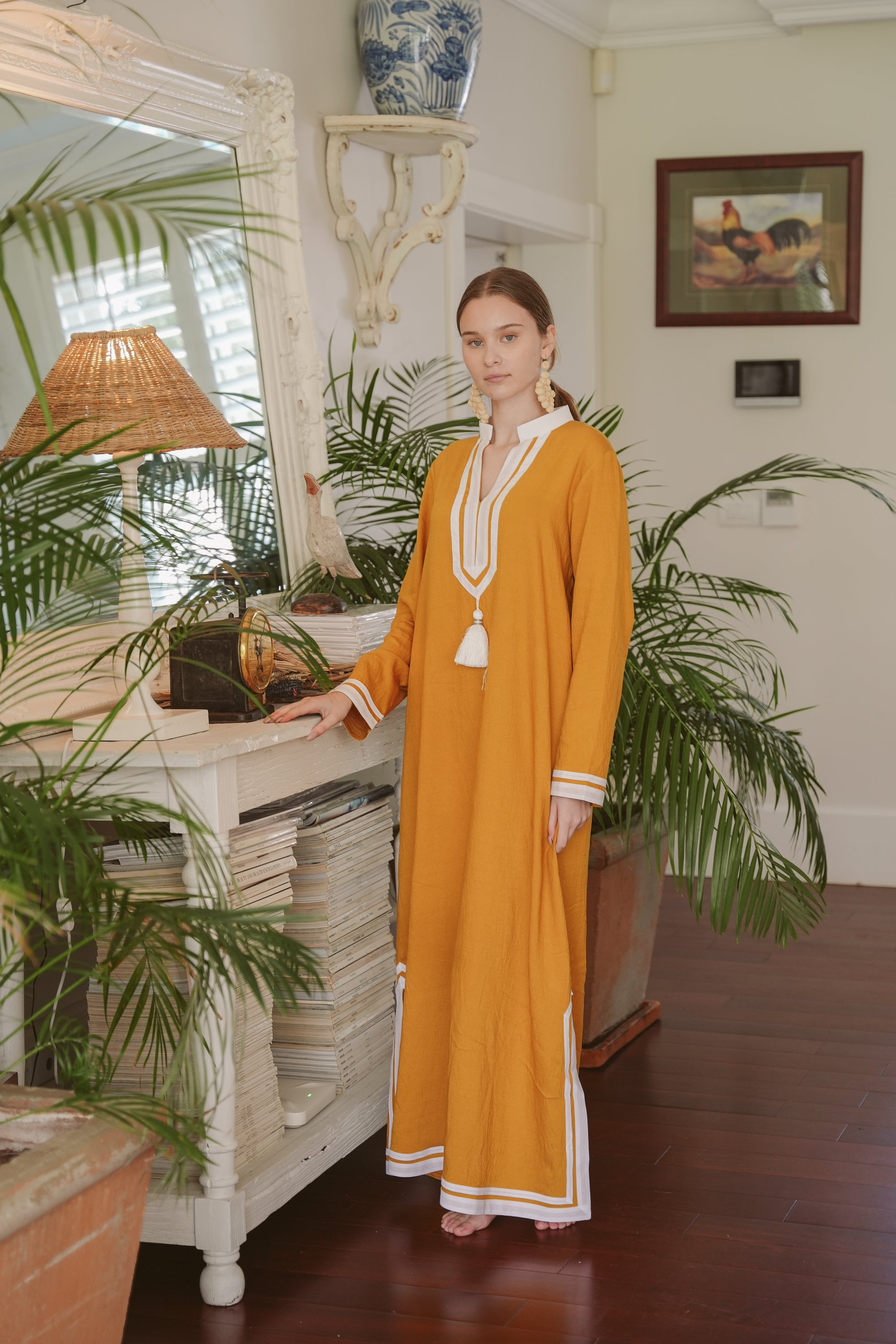 Kolkata Mustard Kaftan