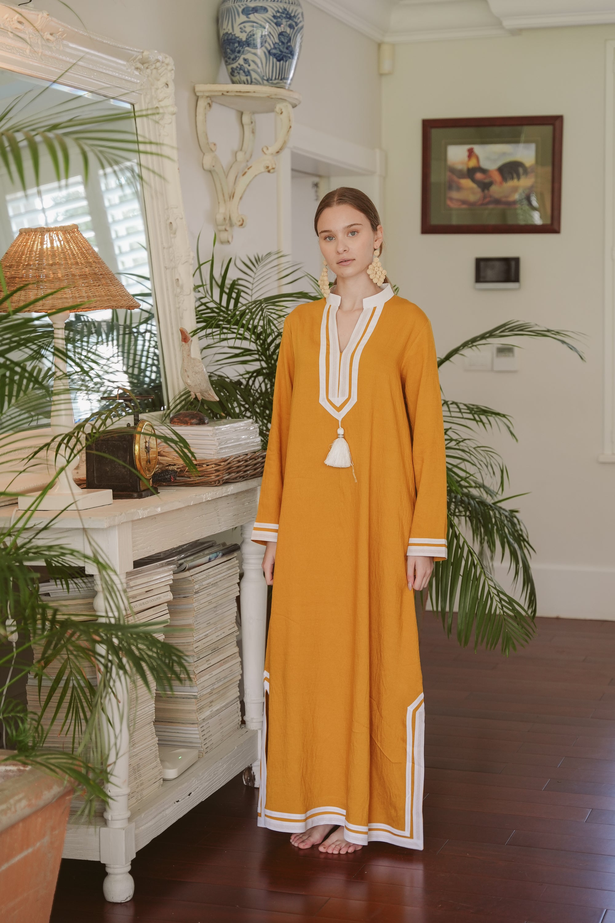 Kolkata Mustard Kaftan
