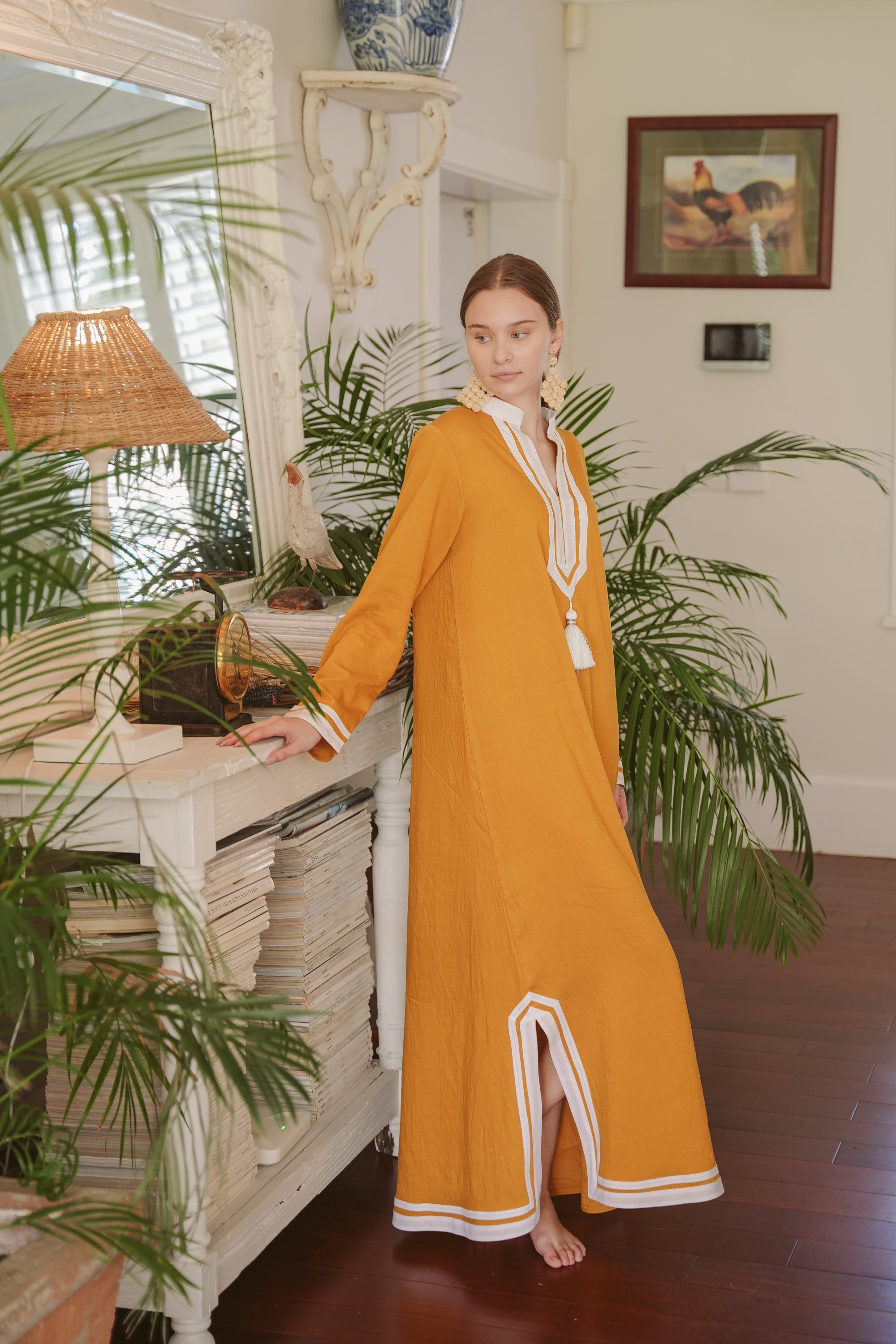 Kolkata Mustard Kaftan