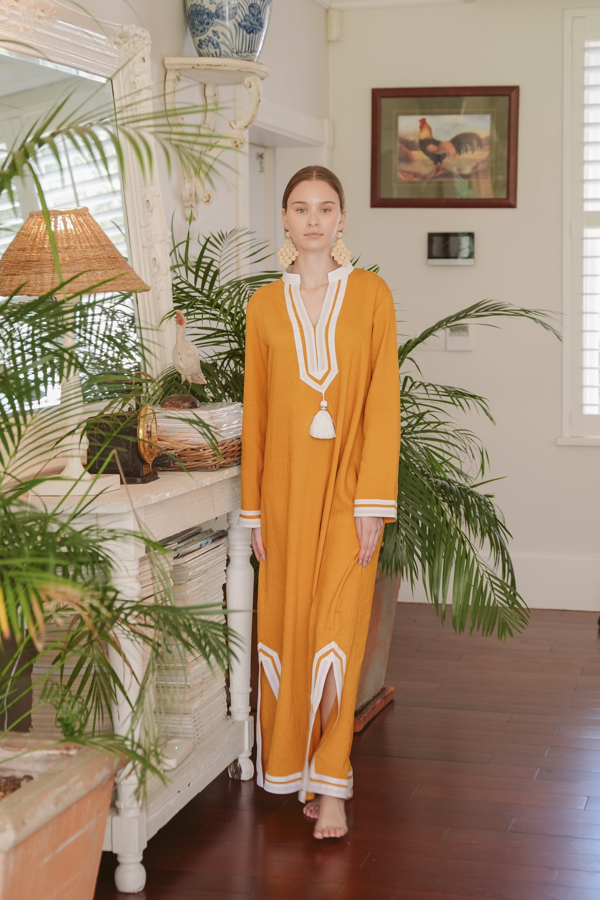 Kolkata Mustard Kaftan