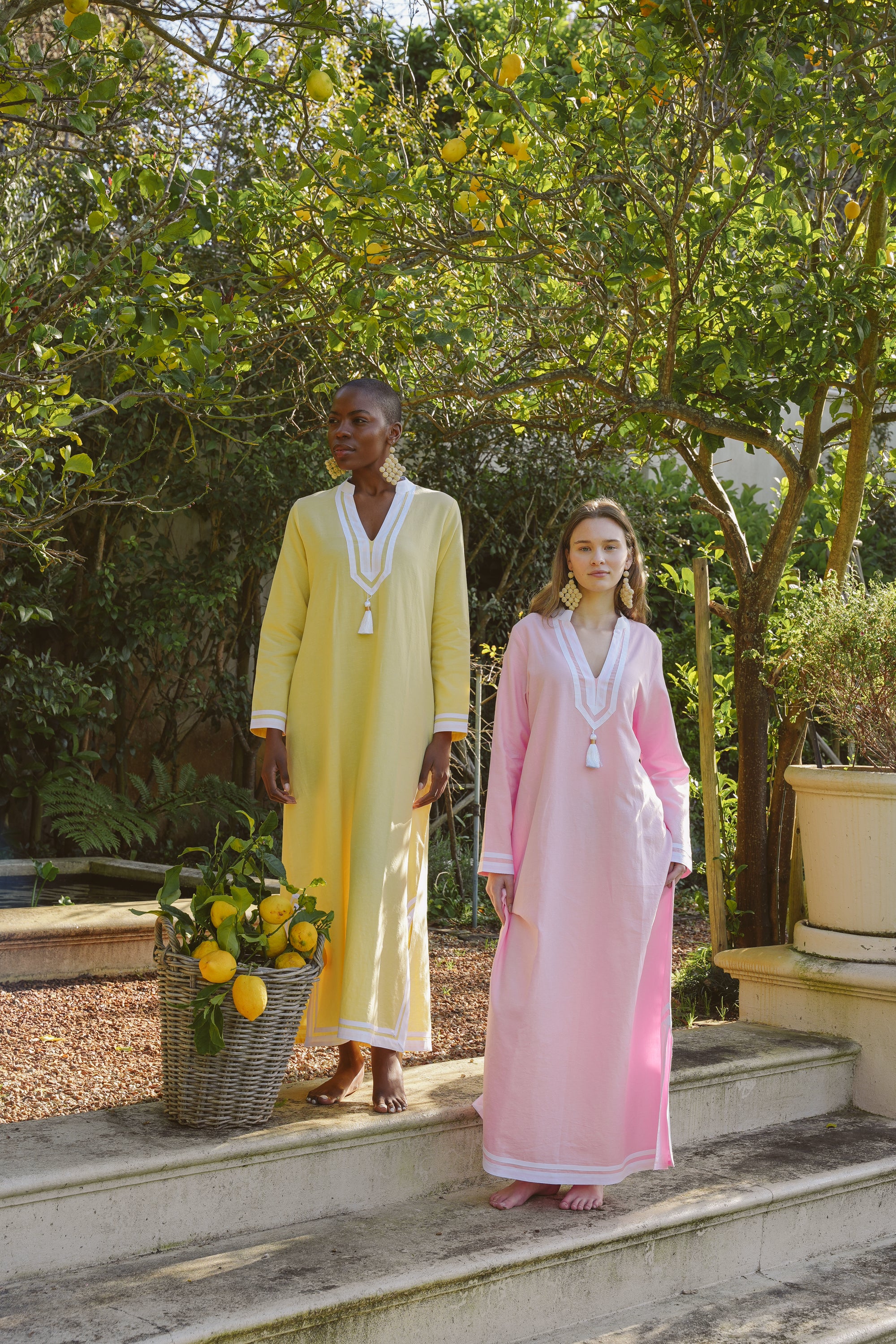 Kolkata Yellow Cotton Kaftan
