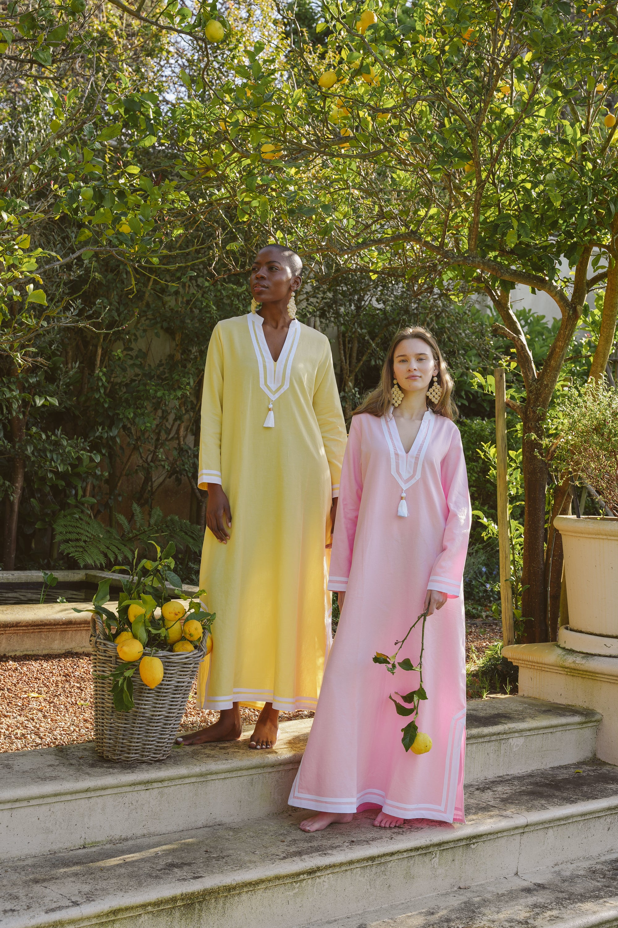 Kolkata Yellow Cotton Kaftan
