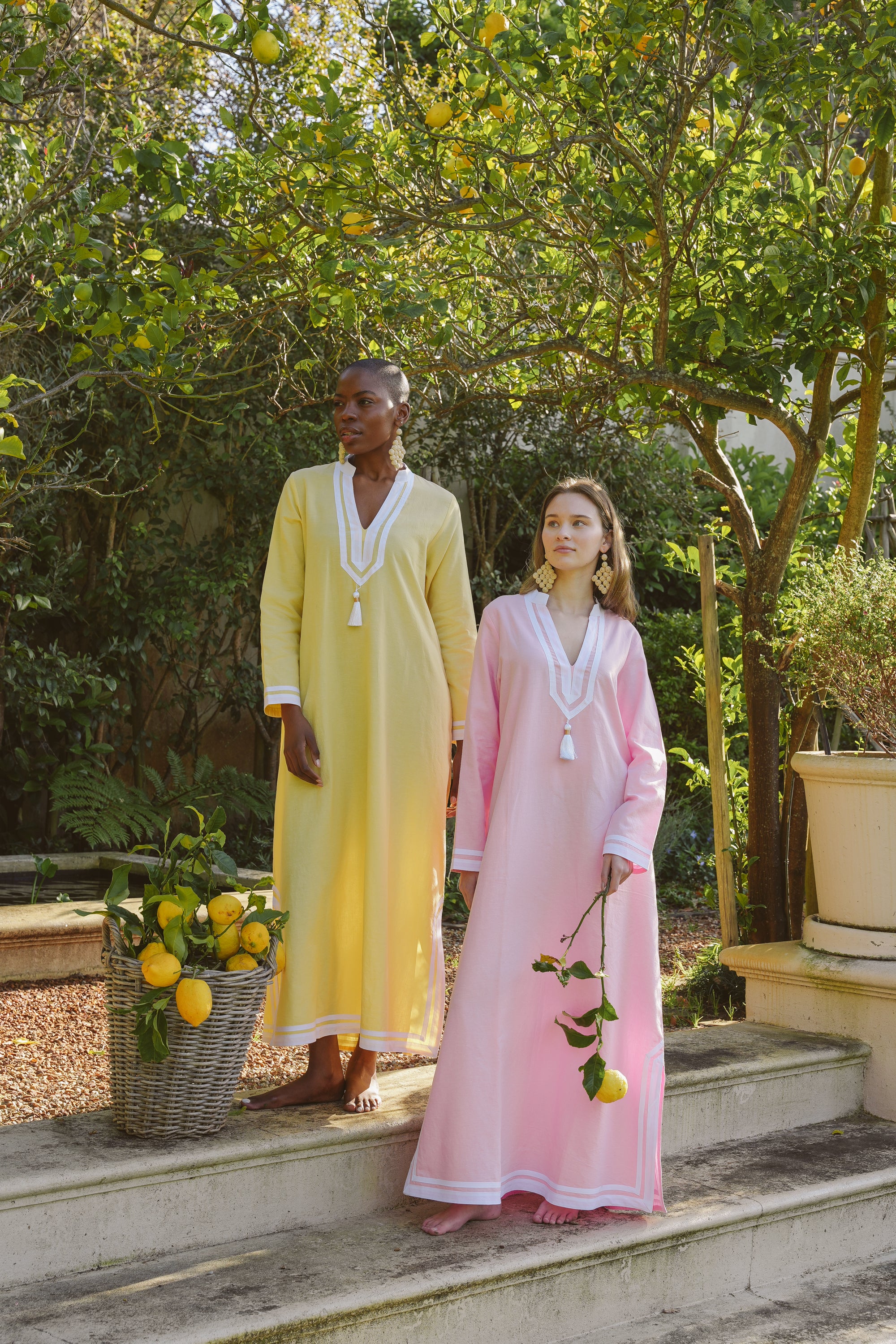Kolkata Yellow Cotton Kaftan