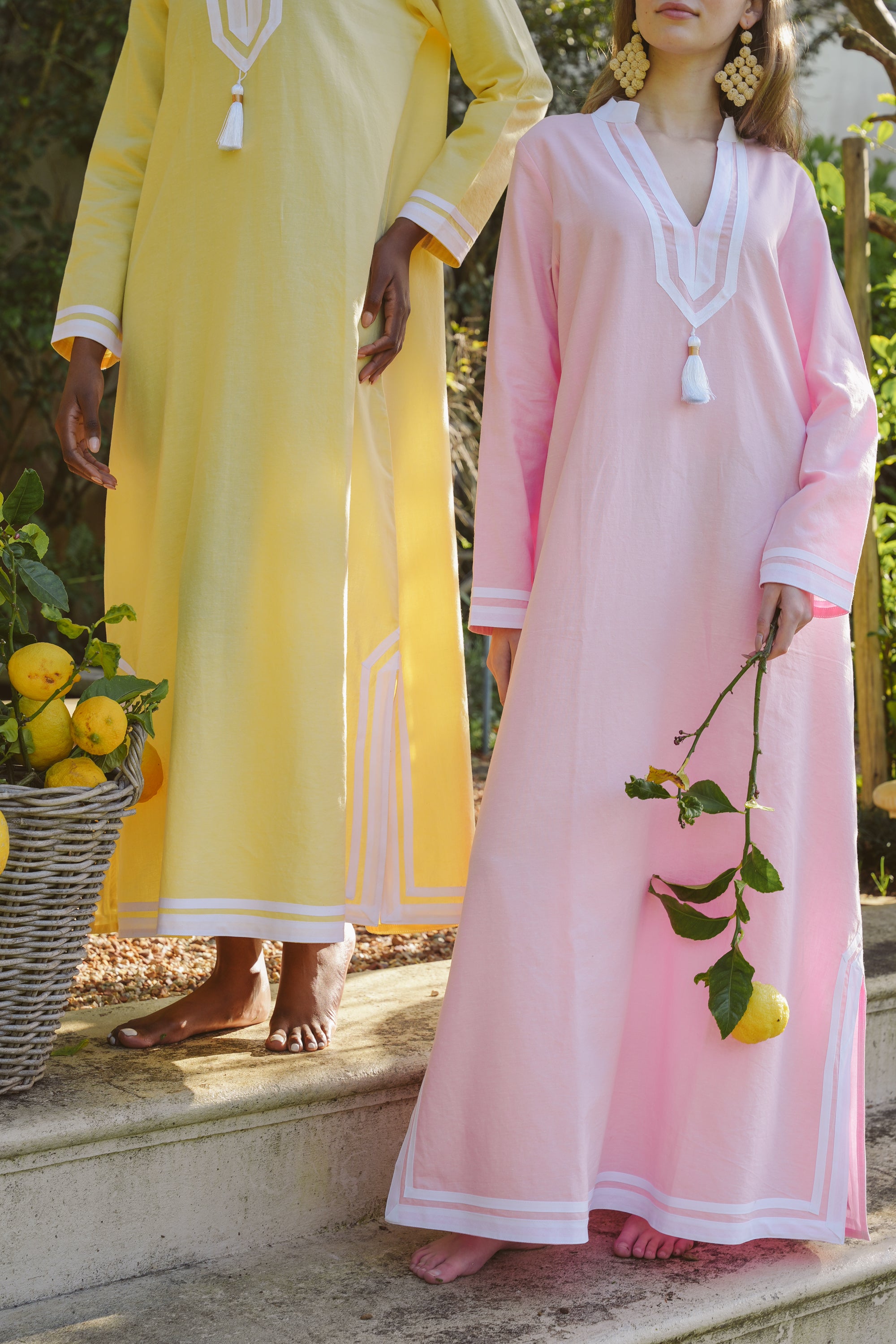 Kolkata Yellow Cotton Kaftan