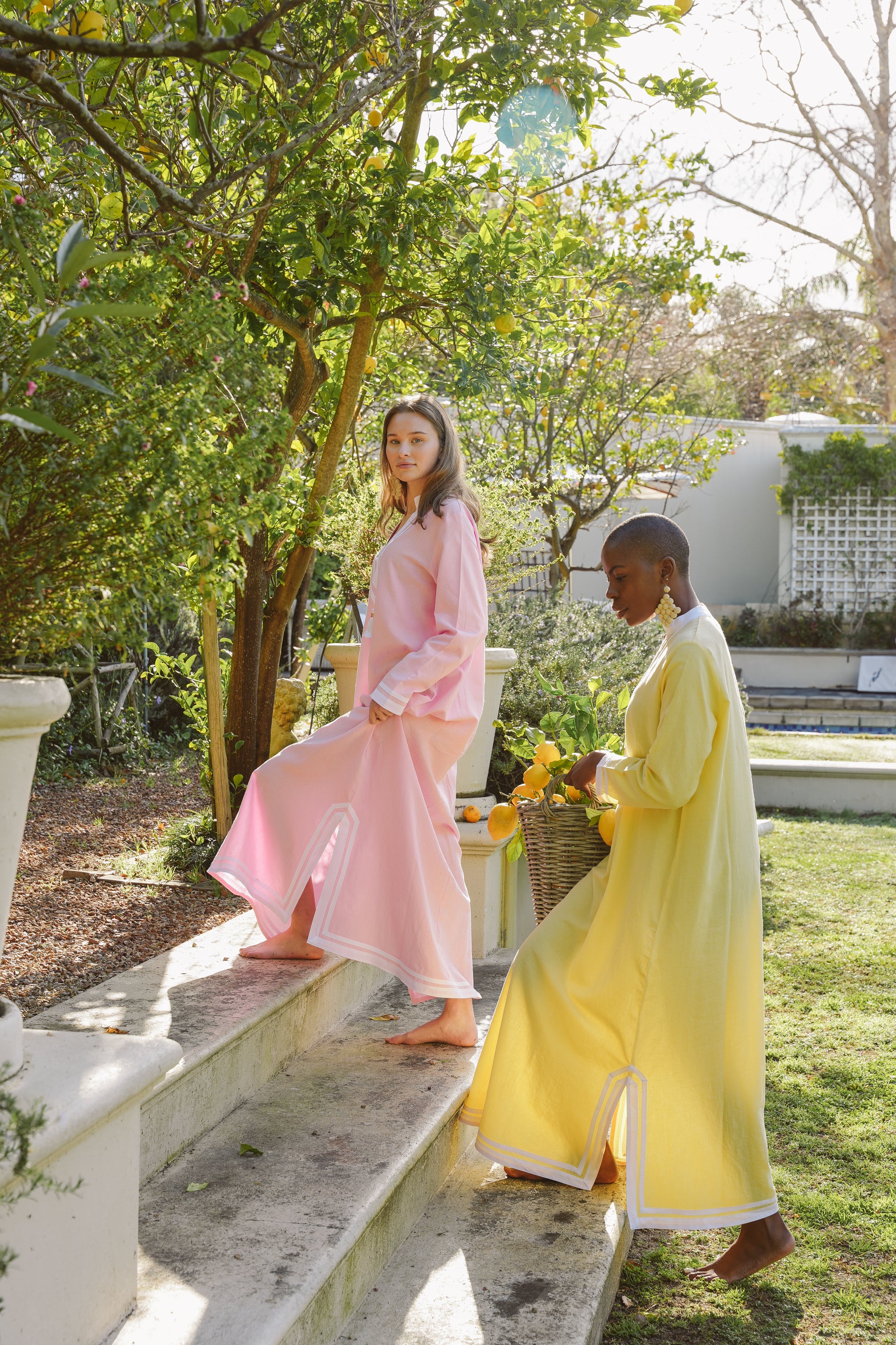 Kolkata Pink Cotton Kaftan